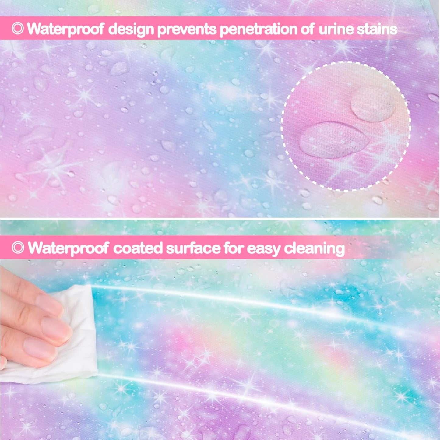 Guinea Pig Hammock with Platform and Ramps,Wooden Small Animal Hideout with Waterproof Coating Mat Hammock,Guinea Pig Cages Accessories Toys Hiding Playing,Easy to Clean(Single)