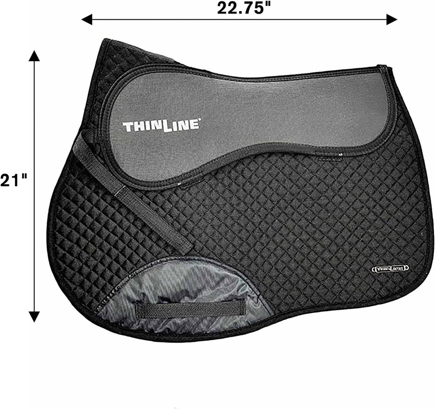 Thinline Cotton Quilted Jumper Durable Breathable Horse Riding Washable Shock-Absorbing no-Slip Thin Equine Saddle Pad - Equestrian Equipment and Accessories