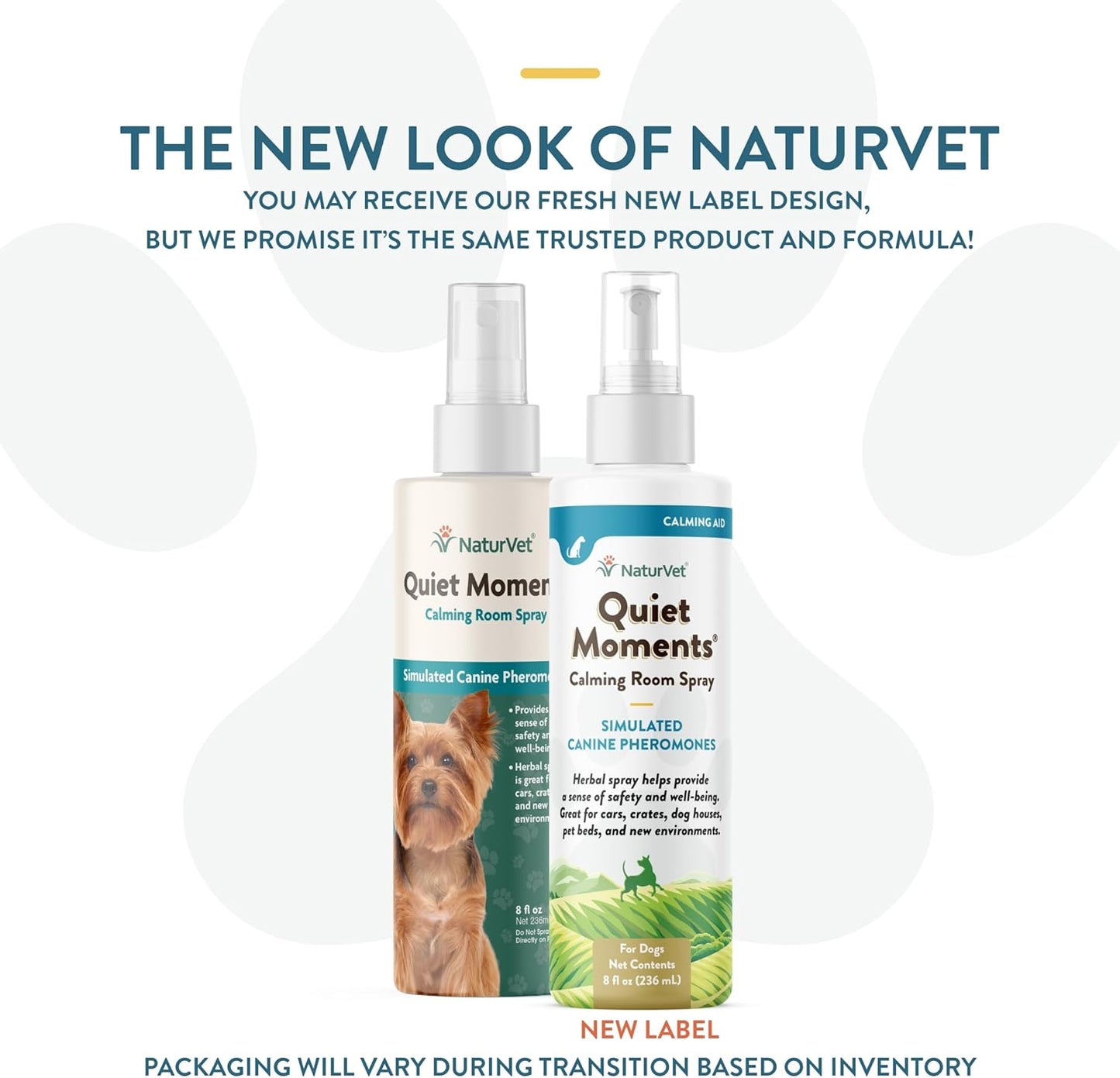 NaturVet Quiet Moments Herbal Calming Room Spray Dog Supplement – Ideal for Cars, Dog Crates, New Environments – Helps Reduce Pet Stress, Storm Anxiety, Motion Sickness – 8 Oz.