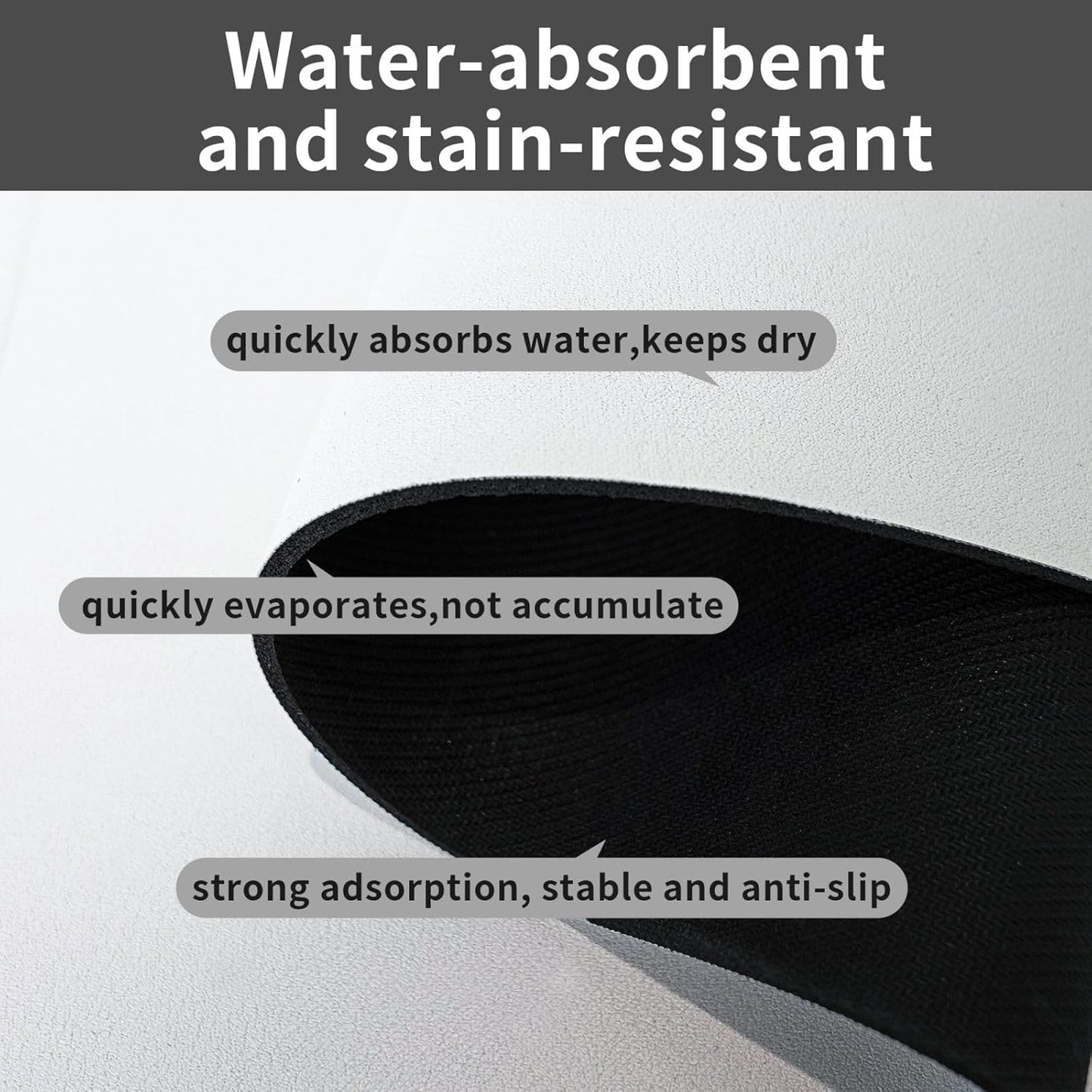 Boho Folk Geometric Ornament Dog Food Mat Absorbent Bowl Mats No Stains Quick Dry Waterproof Pet Cat Placemats for Food and Water, 30x45cm