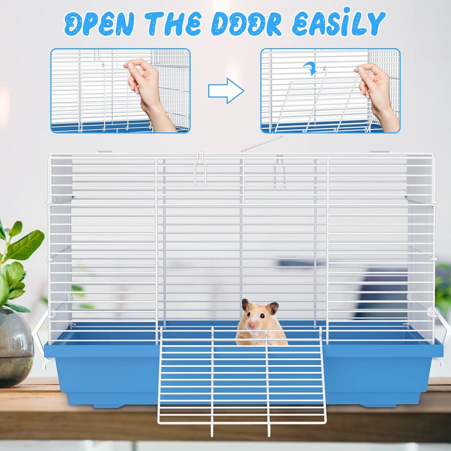 Hamster cage for Hamsters, Gerbils, mice, Rats, Small Guinea Pigs and Other Small Animals.