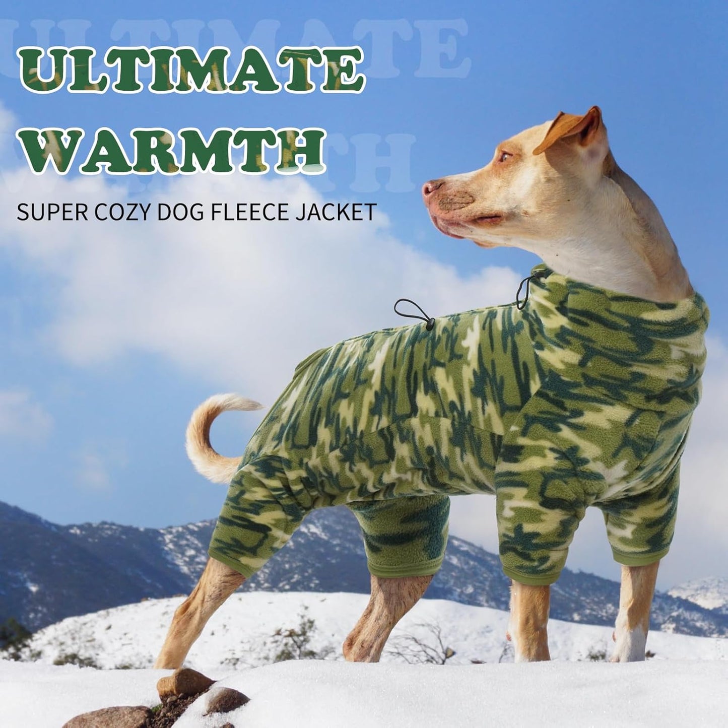 ROZKITCH Winter Coats for Small Dogs, Pet Windproof Warm Cold Weather Jacket Vest with Luminous Zipper, Jumpsuit Apparel Outfit Clothes for Small Dog Camo 2XS