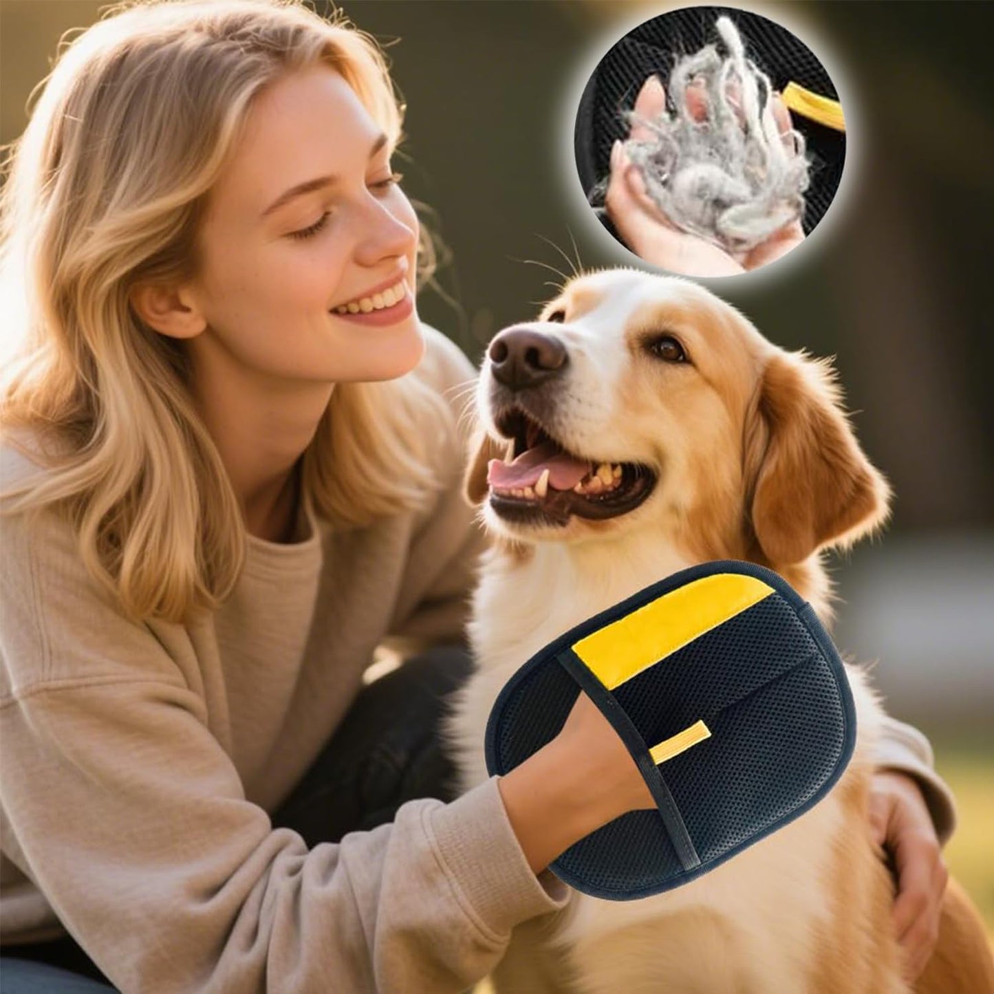 Pet Hair Removal Glove,Kivori Pet Grooming Gloves,Cat Grooming for Hair Removal,Versatile Reusable Pet Hair Remover Glove