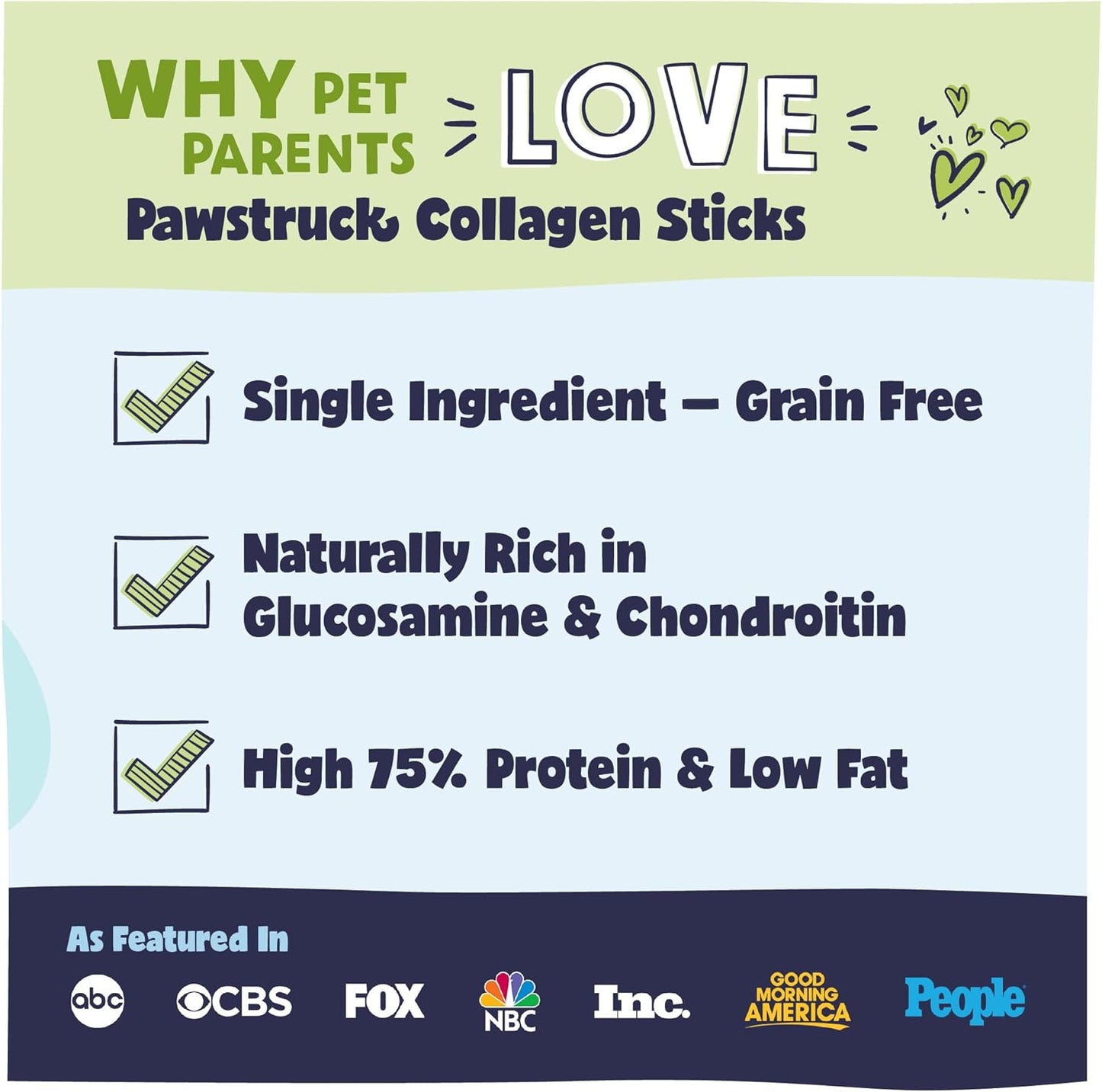 Pawstruck Natural 5-7" Beef Collagen Sticks for Dogs – Long-Lasting Rawhide Alternative, High Protein & Low Fat with Chondroitin & Glucosamine – 5 Pack