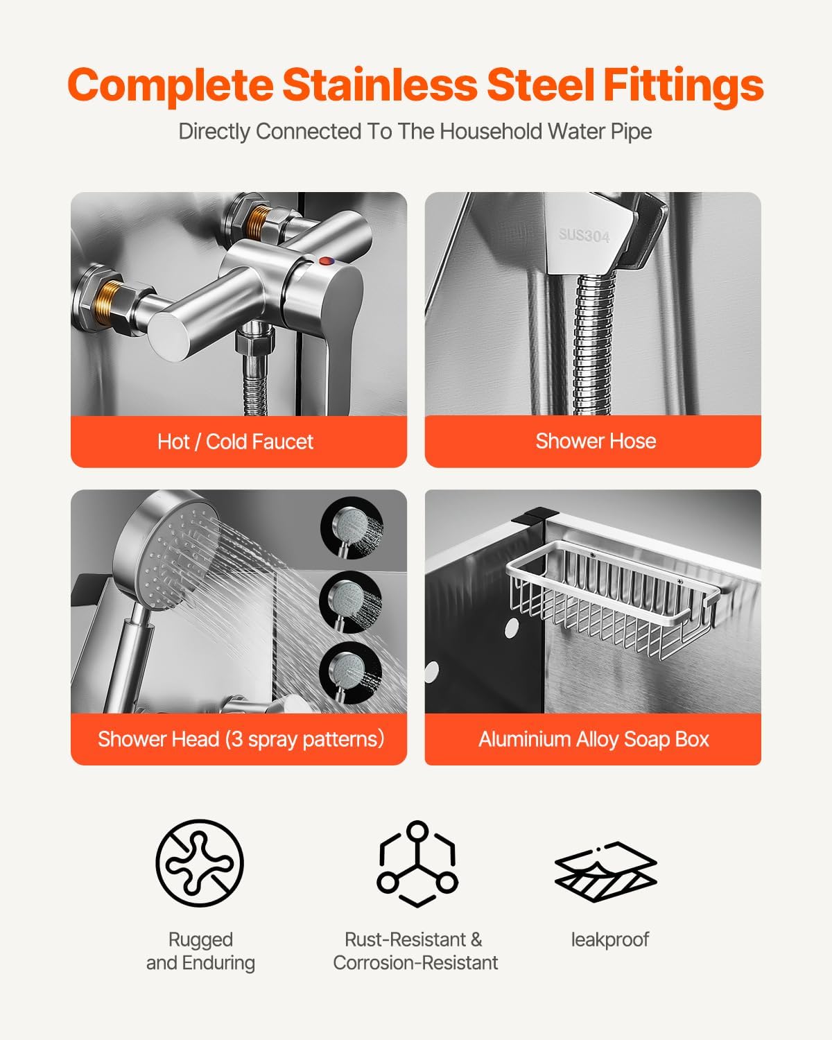 VEVOR Stainless Steel Dog Washing Station, 34 inch Pet Grooming Tub w/Storage Stairs, Faucet & Showerhead & Soap Holder Dog Bathtub, Pet Wash Station for Small Pets (Right Door)