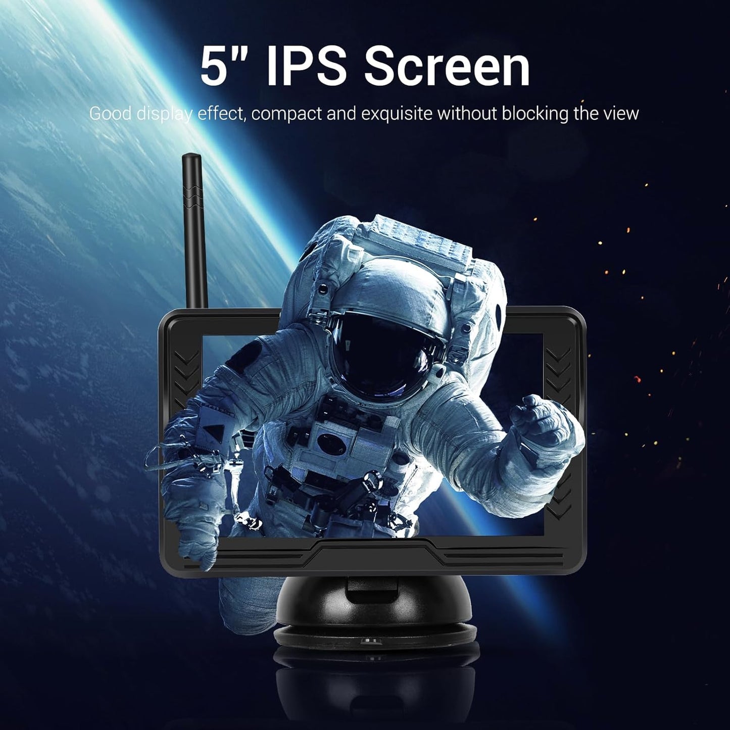 Hikity Wireless Backup Camera 5 Inch Rear View Camera Monitor Kit-Digital Stable Signal, DIY Guide Lines, IP69 Waterproof, Super Night Vision, Wireless Reverse Camera for Cars