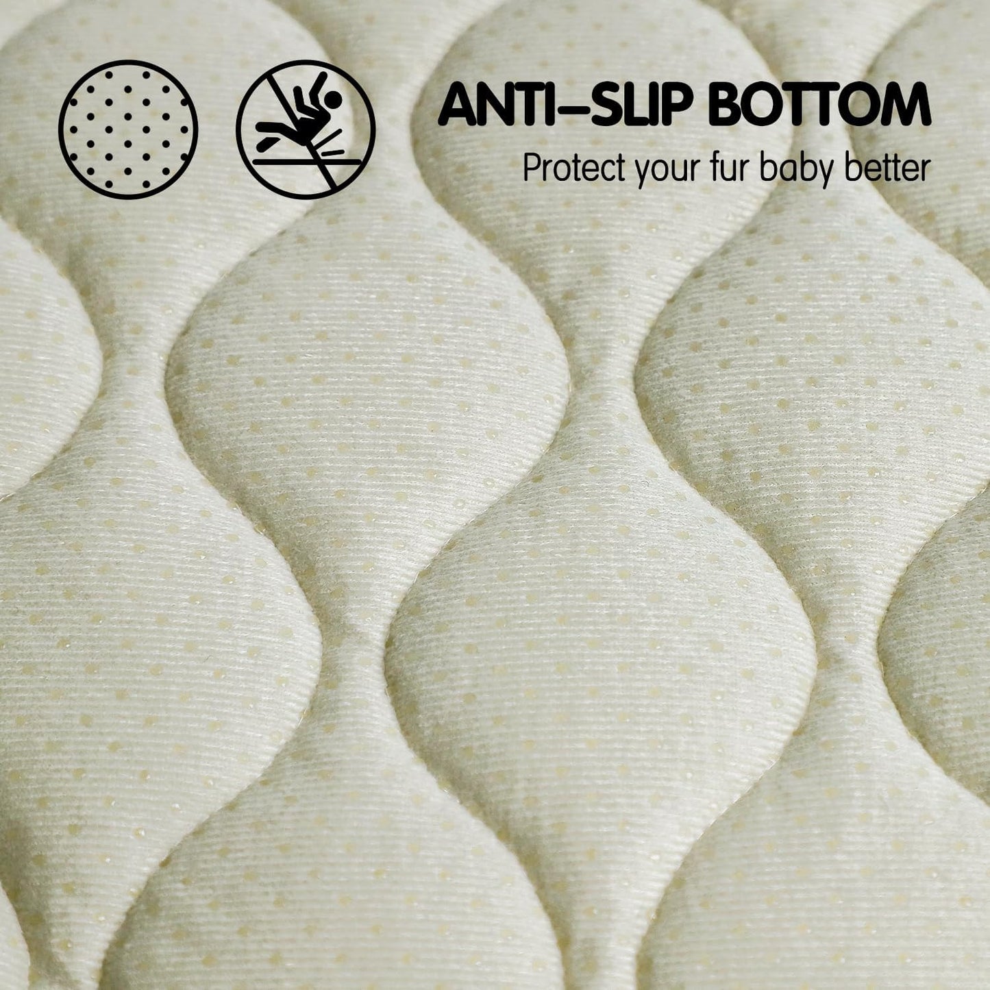 furrybaby Dog Crate Pad for Dog Cages Flat Crate Mat Kennel Pad with Anti-Slip Bottom Machine Washable for Pet Bed Sleeping (S 24x18'', Grey Mat)