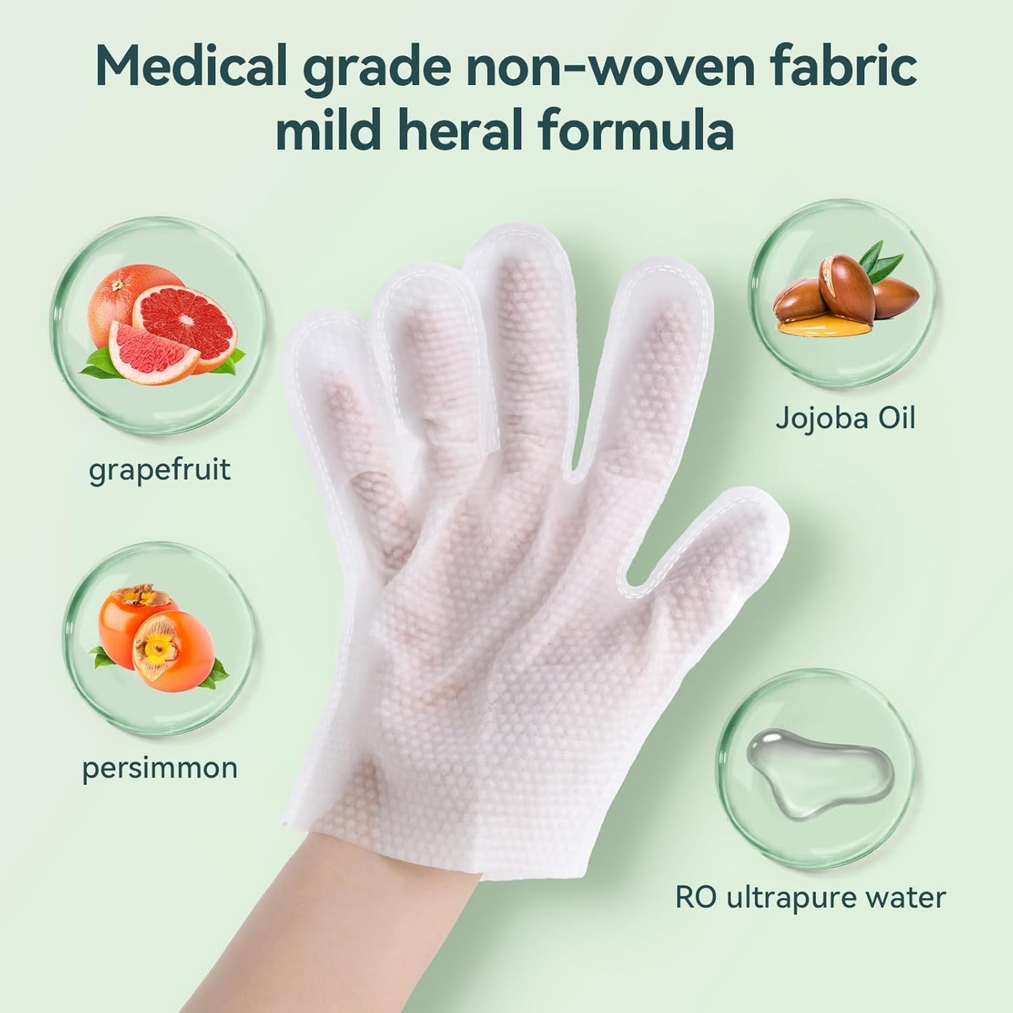 WLP 6 PCS Pet Cleaning and Deodorizing Glove Wipes for Dogs & Cats Hypoallergenic Pet Cleaning and Hydrating Glove Bath Wipes Enriched with Aloe & Jojoba Oil Individually Wrapped