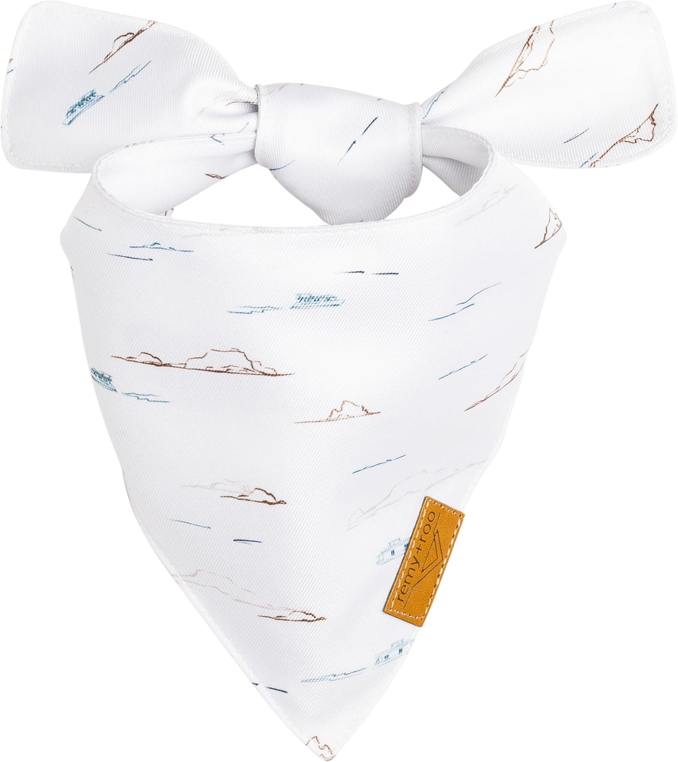 Remy+Roo Small Summer Dog Bandanas - 4 Pack Powell Set | Premium Durable Adjustable Polyester Fabric | Patented Shape Boy Dog Bandanas | Pack of Bandanas for Dogs