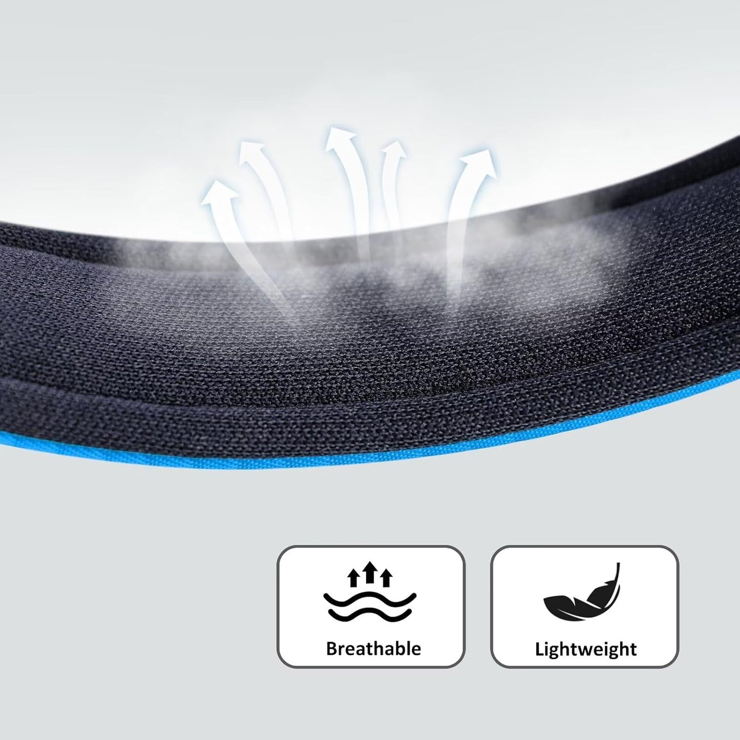 Didog Soft Padded Dog Collars for Small Dogs, Lightweight and Breathable Dog Collar with Metal Buckle, Blue, M