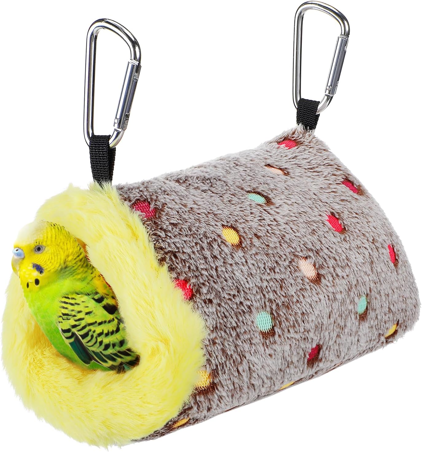 MEWTOGO Small Warm Bird Nest House - Cozy Bird Bed for Cage with Mat, Hanging Hammock Shed Hideaway Hut for Lovebirds Lineolated Parakeets Canaries Zebra Finches Society Finches Parrotlets