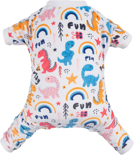 CuteBone Small Dogs Outfit Soft Puppy Onesies Pjs Dog Pajamas Pet Coat Cat Apparel Comfy Doggie Jumpsuit Bodysuit for All Seasons P159L