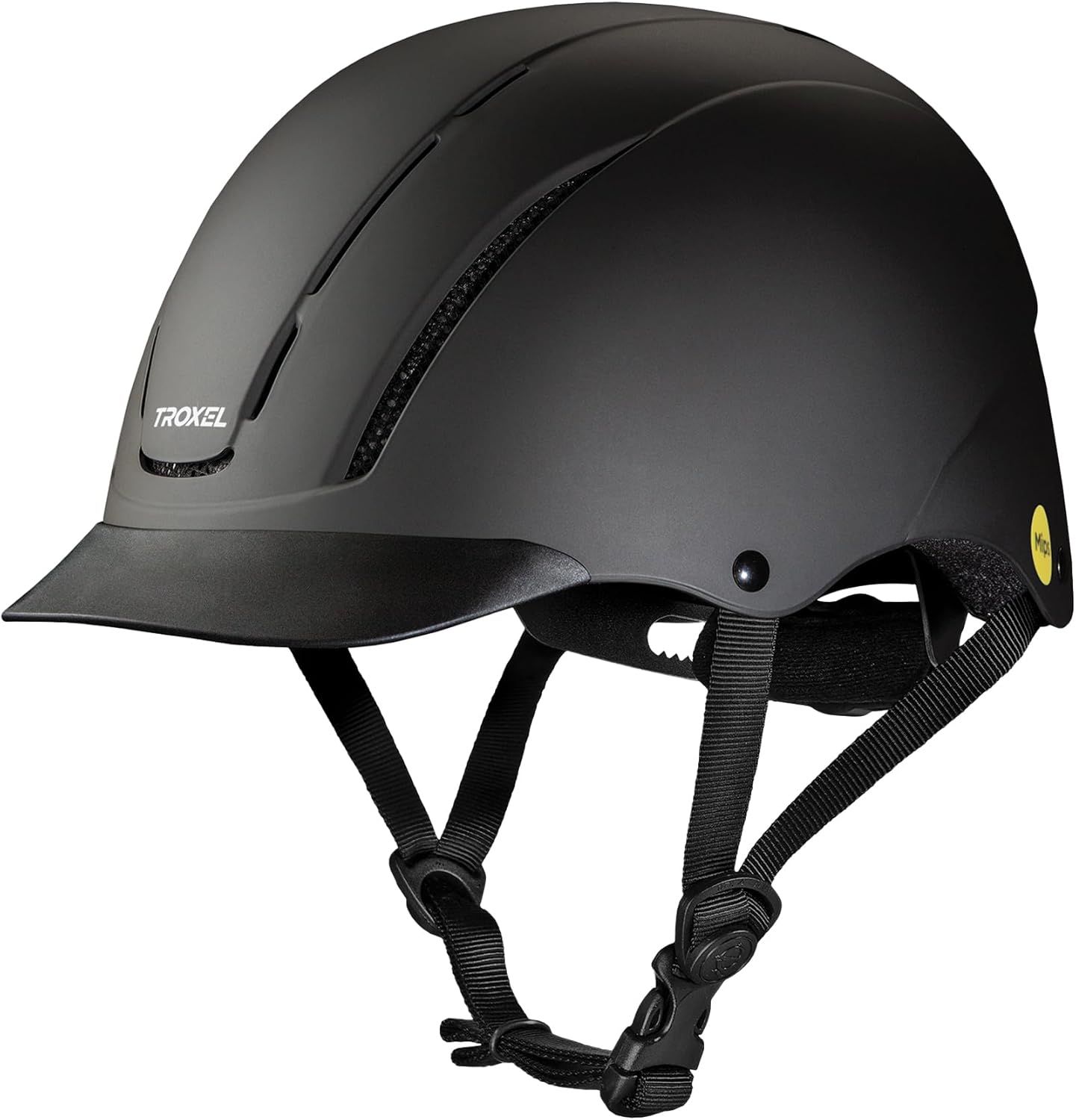 Troxel Spirit Full Coverage Horse Riding Helmet, Low-Profile & Adjustable Design, Safety Horseback Riding Gear, Small (6-1/2-6-7/8), Black Duratec
