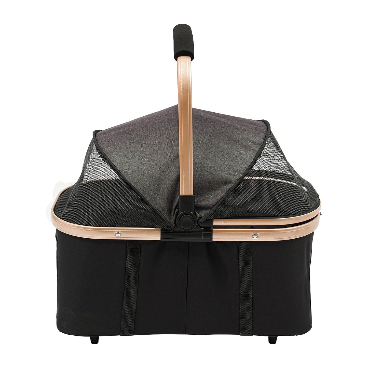 Double Pet Stroller with Detachable Carriers, Large Cat & Dog Stroller with 4 Wheels, Foldable Pet Strollers Small & Medium Dogs Cats 77lbs (Black)