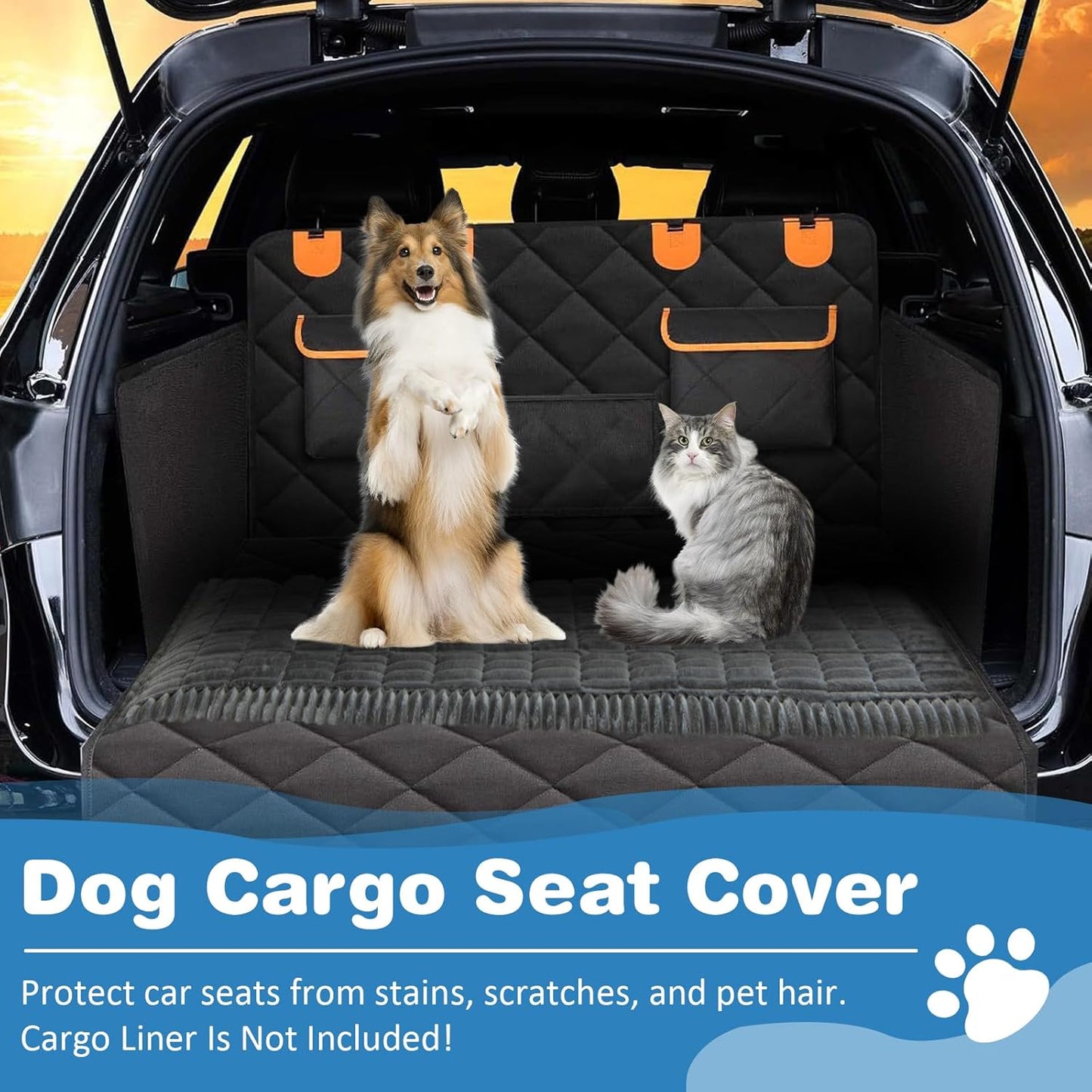 VClife Dog Bed for Car Backseat Anti Slip Pet Travel Bed, Soft Furry Cat Pet Bed Mat Washable Seat Cover for Car, Floor, Sofa, Portable Blanket, Custom Fit for Backseat Extender (Dark Gray, 59"×27.6")