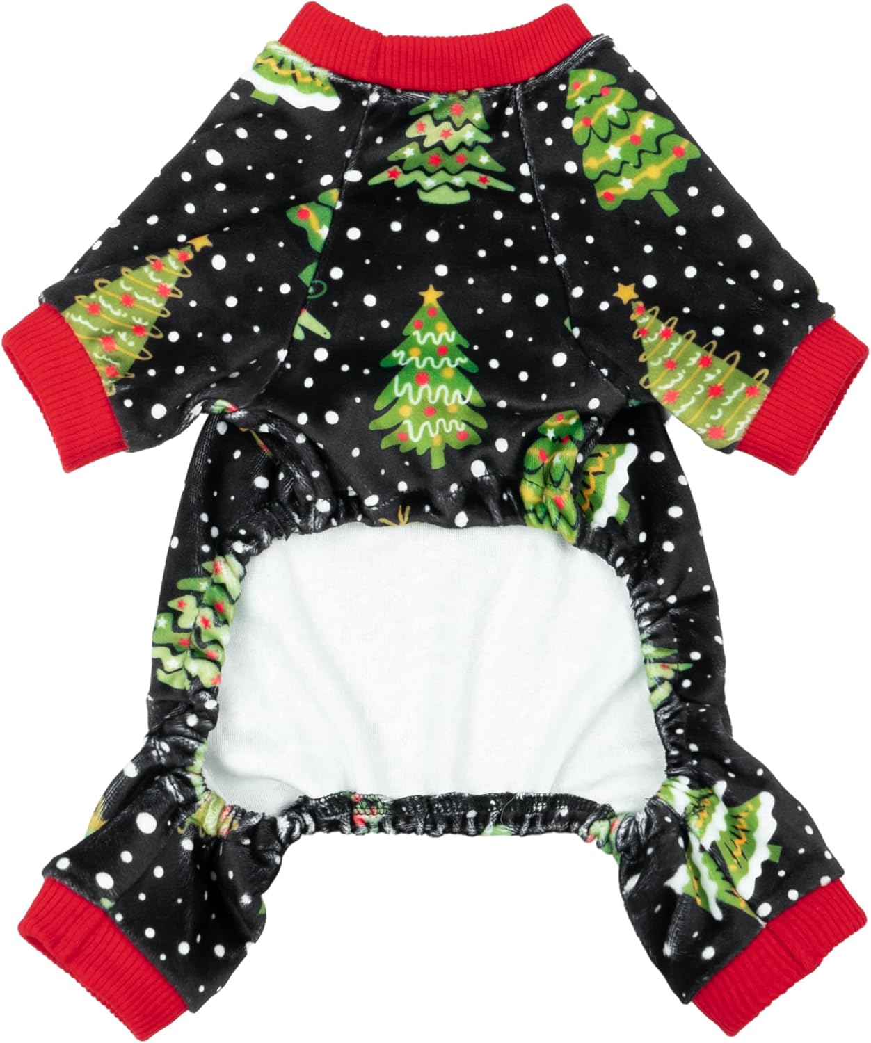 Fitwarm Christmas Tree Dog Pajamas, Christmas Clothes for Small Dogs Boy Girl, Holiday Pet Outfit, Black, Red, Green, Yellow, XS