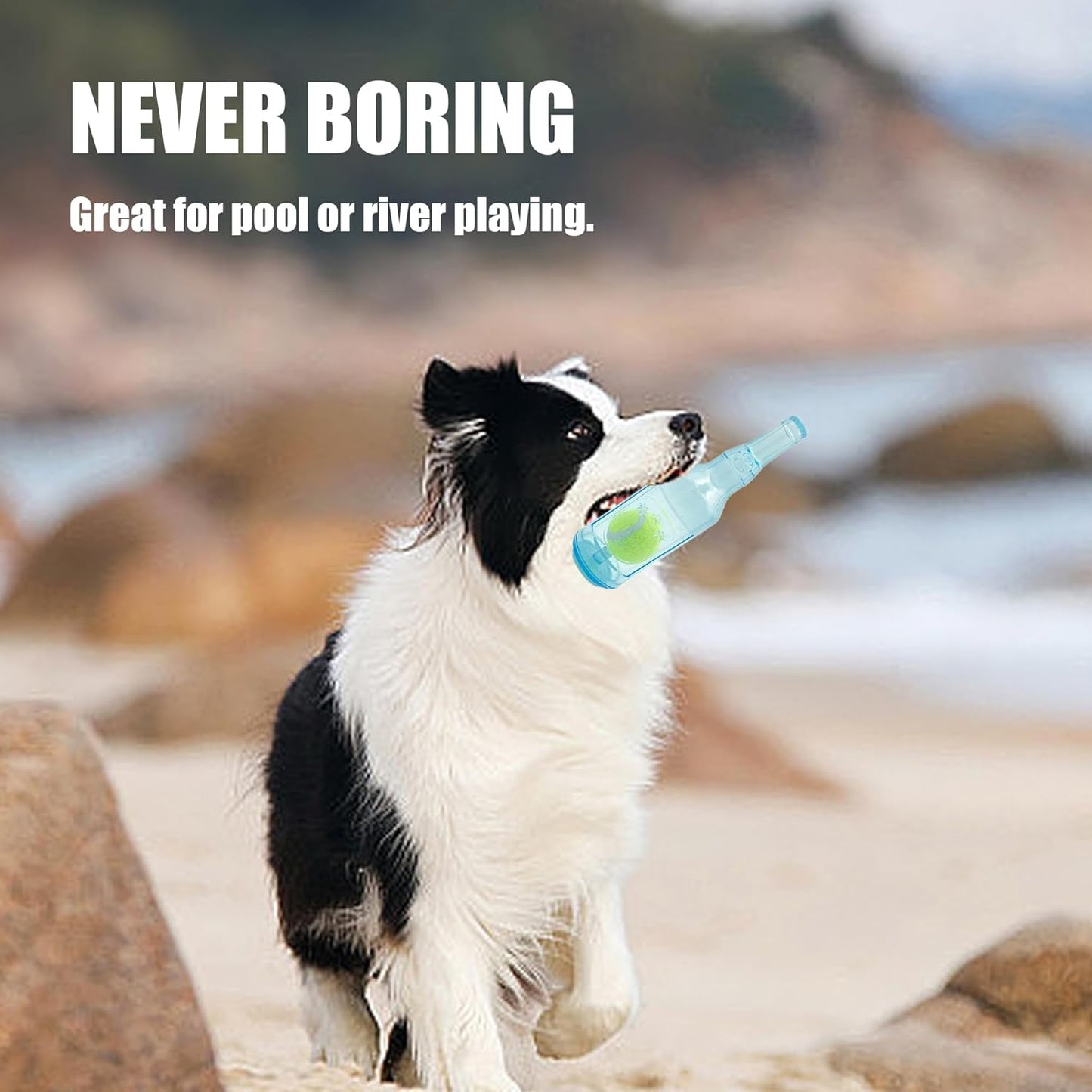 Dog Squeaky Floating Toy for Small Medium Large Dogs Training Fetch Indestructible Dog Chew Toys Indoor Pool Beach Outdoor Pet Supplies Blue S