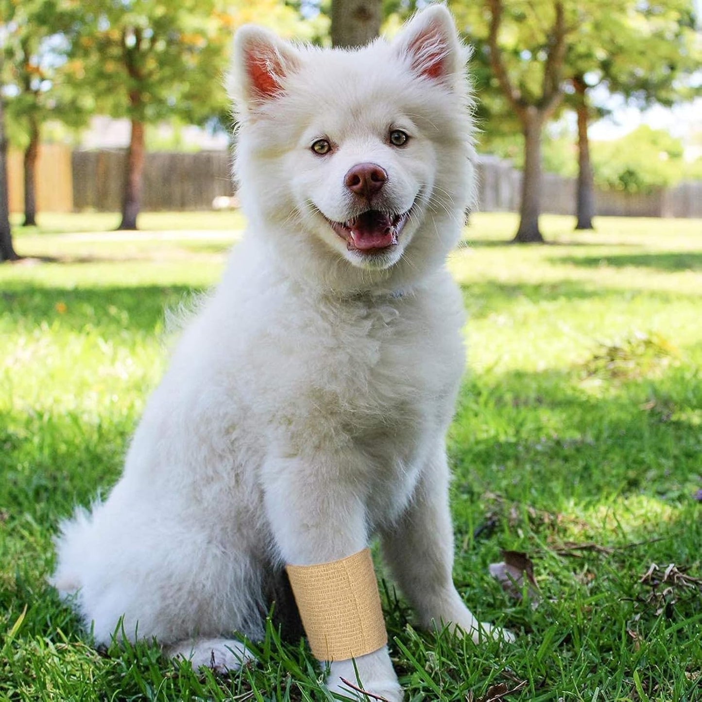 12-Rolls Self Adherent Bandage Wrap, Vet Tape - 3 in x 5 Yds Breathable, Elastic Cohesive Wrap Tape for Wrist, Swelling, Sports, Tattoo (Tan)