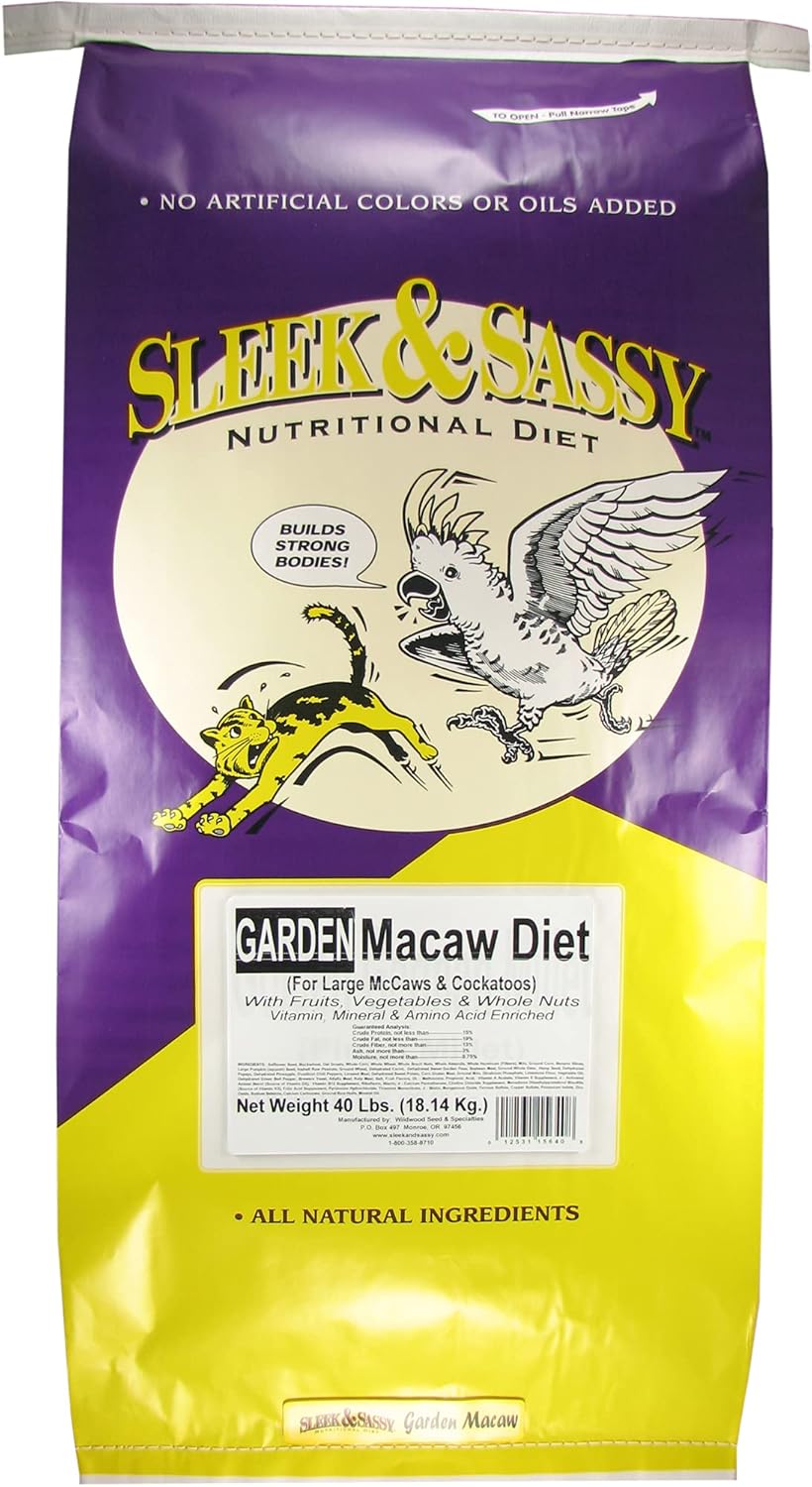 SLEEK & SASSY Garden Macaw Parrot Food (40 lbs.)
