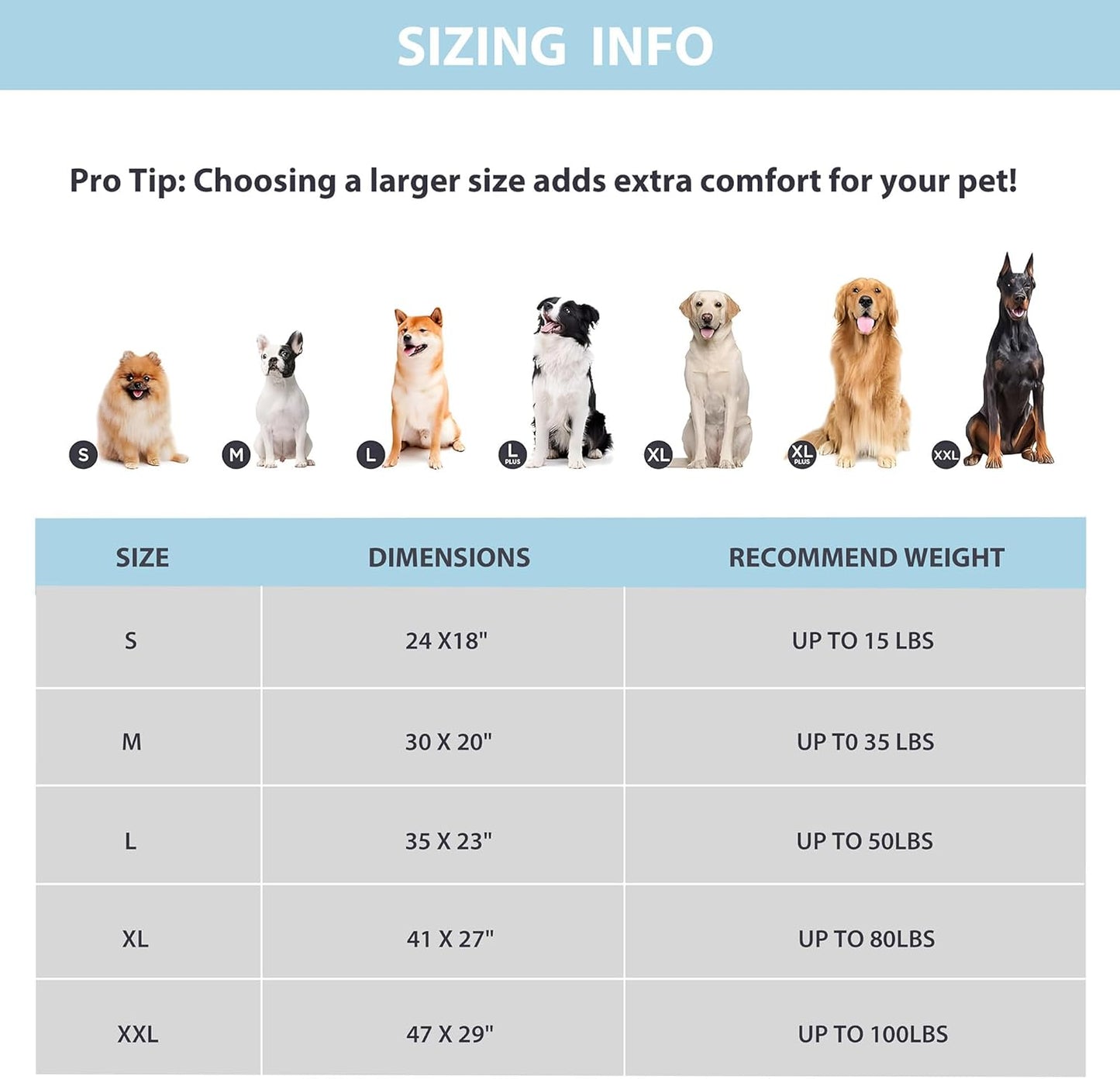 Dog Cooling Mat for Large Dogs - 35x23 Orthopedic Memory Foam Pet Pad for Summer, QMAX>0.5, Washable Premium Comfort Crate Pad for Your Furry Companion, Grey,