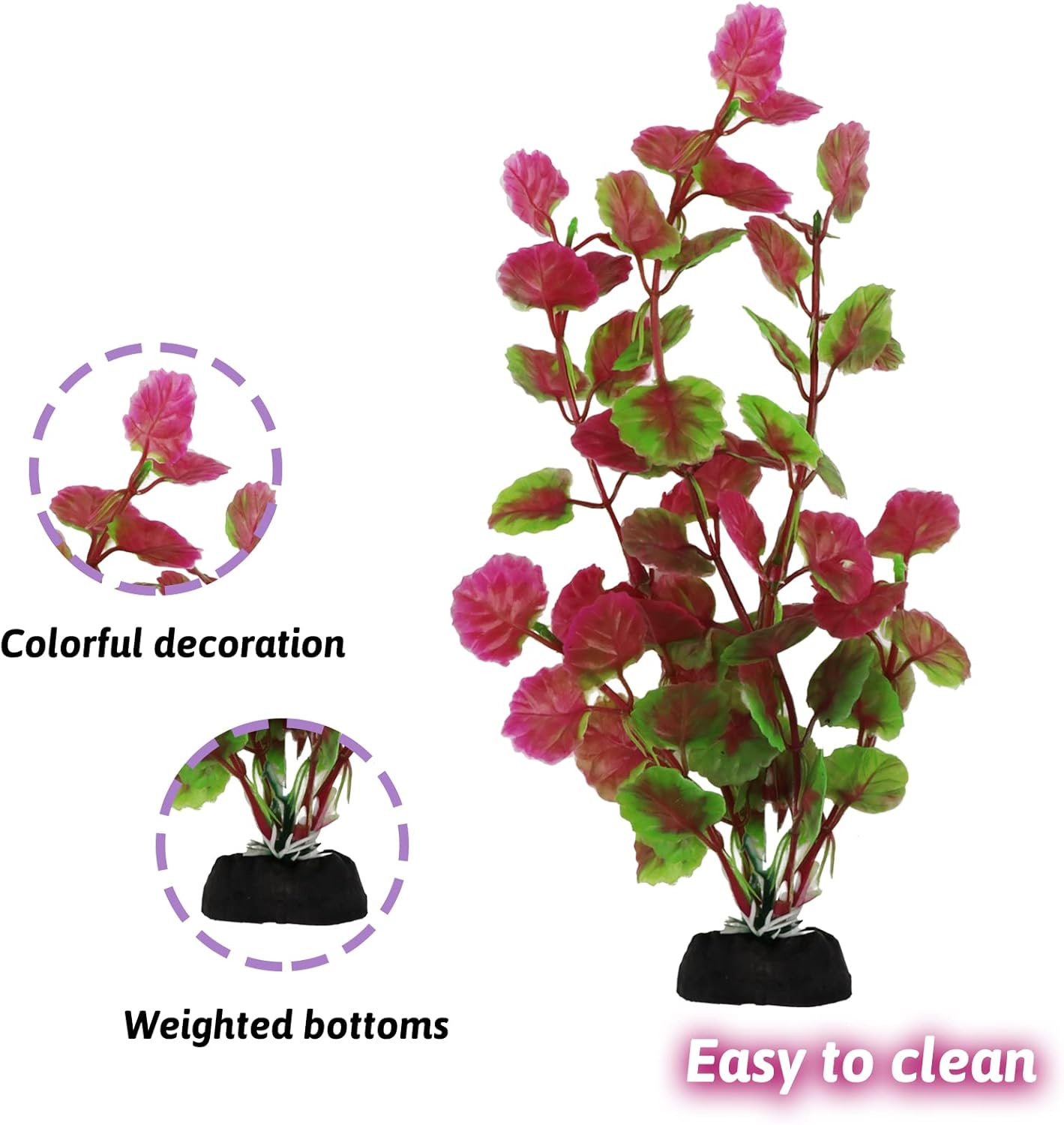 Aquarium Decorations Plants, 10pcs Aquarium Decor Colorful Plants, Fish Tank Accessories, Fish Tank Plant Plastic Decoration for Aquariums