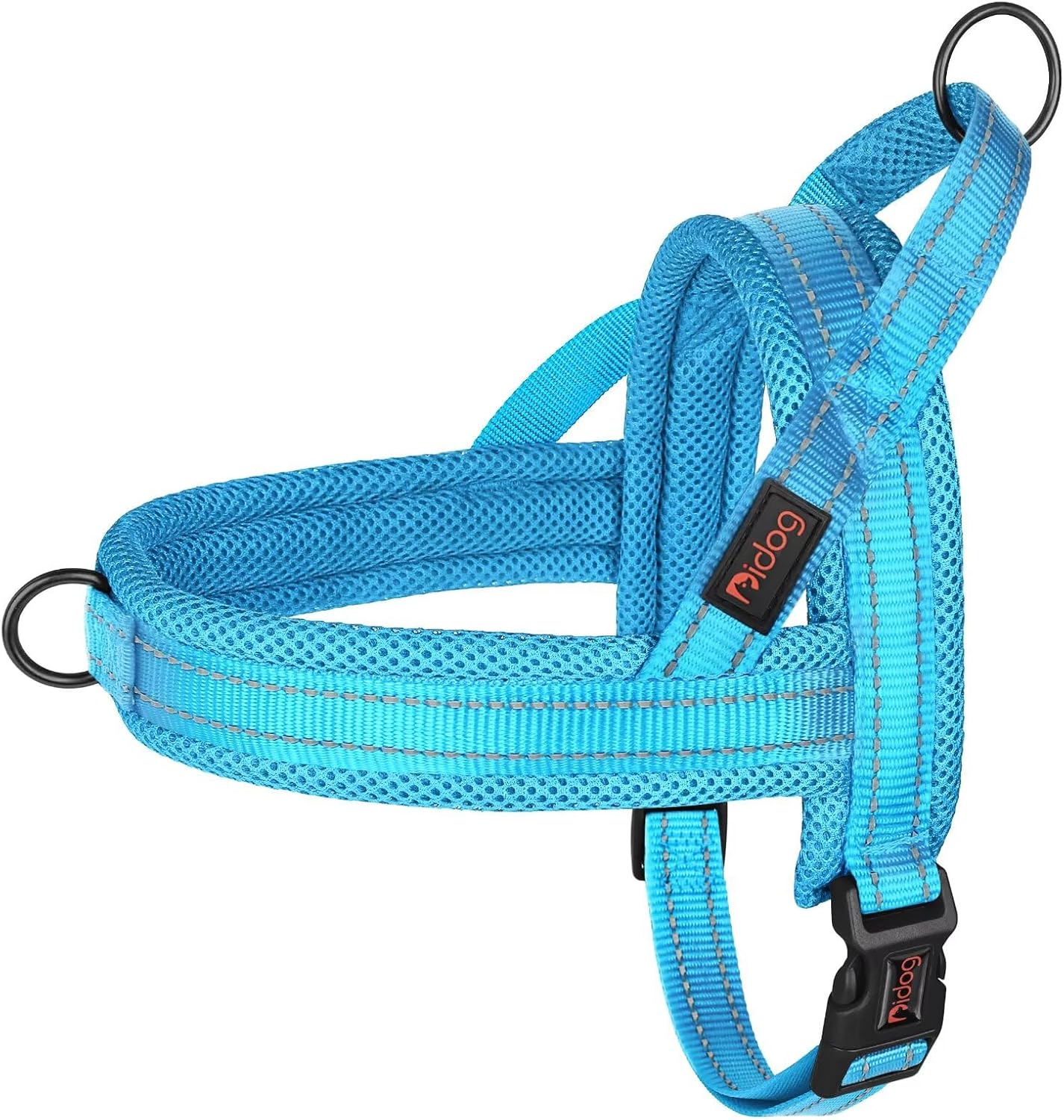 Didog No Pull Dog Harness with Soft Mesh Padded,Reflective & Quick Fit Light Weight Dog Strap Vest Harness,Easy for Walking Training (XS:Chest 15-18", Mesh-Blue)