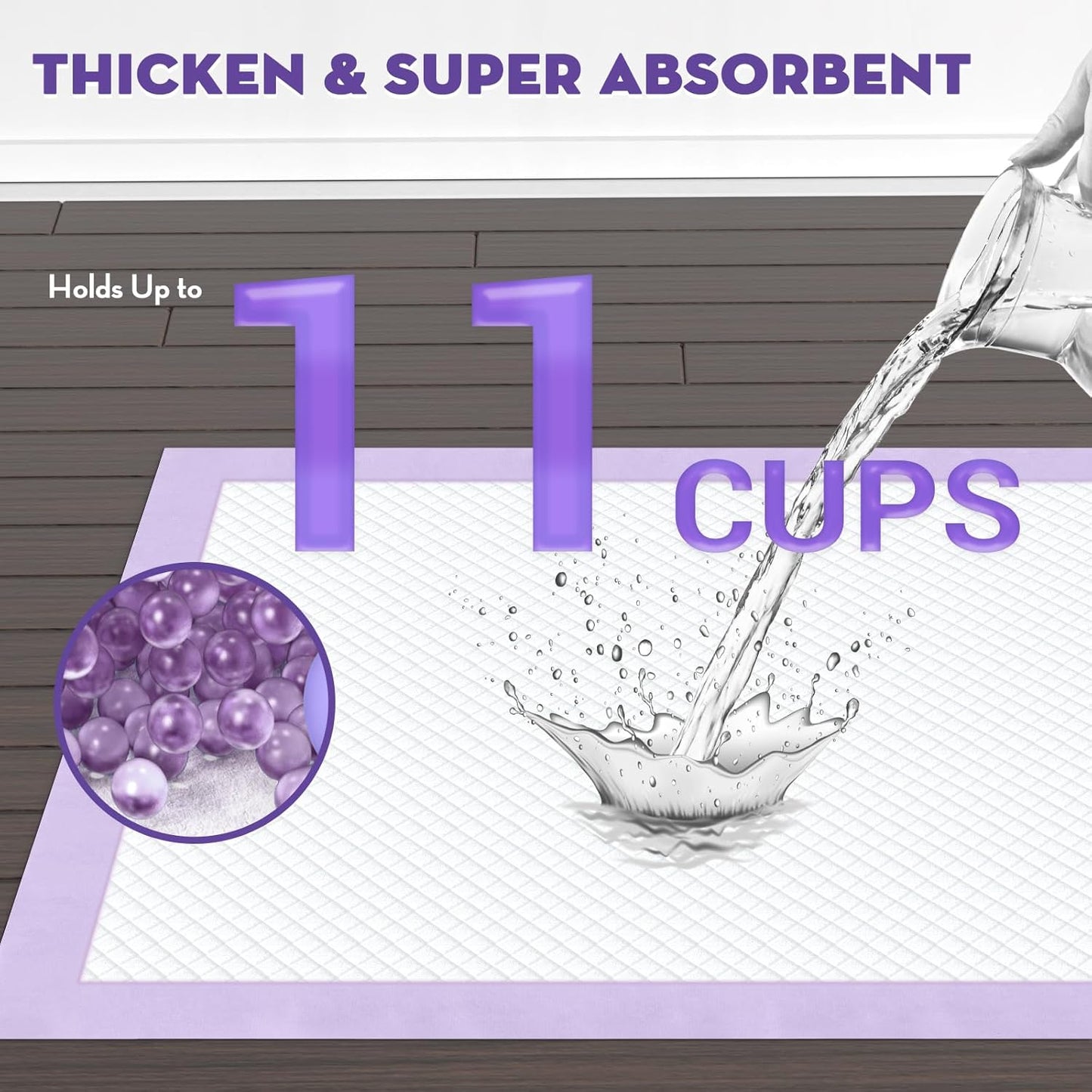 CROCI Dog Pads Extra Large 36x36in, Puppy Pads with Adhesive Tabs Super Absorbent Up to 11 Cups, Disposable (30 Counts)