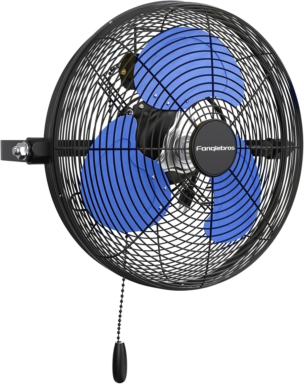 12 IN High Velocity Wall Mount Fan, 3 Speed Industrial Wall Fan with Sealed Motor, 2500 CFM Adjustable Air Circulator for Garage, Commercial, Greenhouse, Warehouse & Gazebo Use, UL Listed