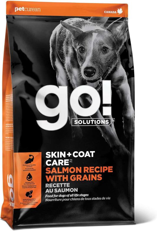 Go! Solutions Skin + Coat Care, Dry Dog Food, Salmon Recipe with Grains, 3.5 lb Bag
