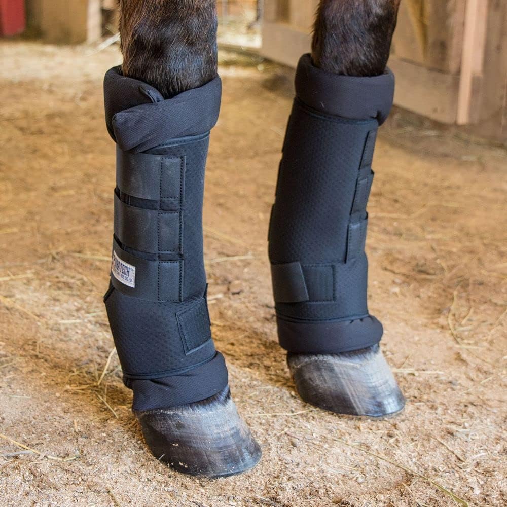 Dura-Tech Tekno-Dri Breathable Quick Wraps for Horses | Size Medium | Easy to Use Two-Piece Design | Outstanding for Extra Protection | Breathable Neoprene Outer Wrap | Moisture Wicking Inner Wrap
