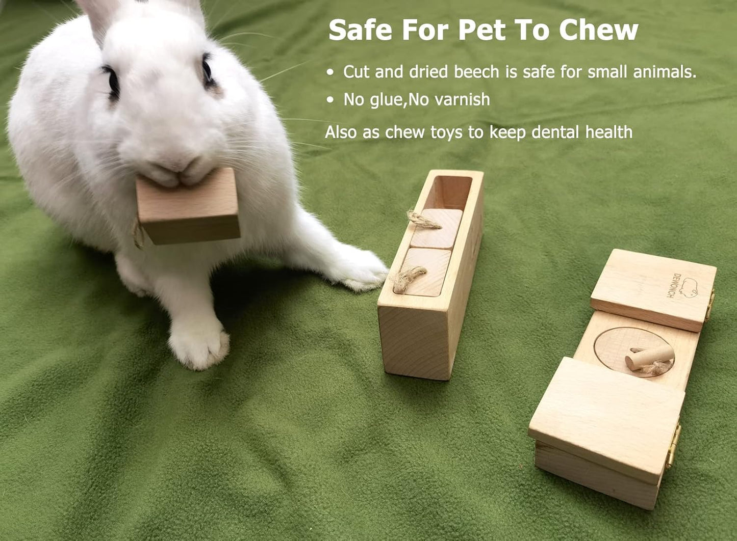 Dewonch Small Animals Hide Treats Foraging Puzzle Toys, Pet Interactive Snuffle Logic Game for Mental Enrichment,for Guinea Pigs,Rabbits,Chinchillas