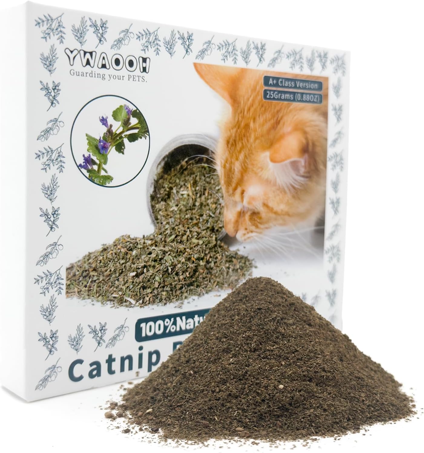 Premium Catnip for Cats & Kittens – Cold-Processed, High Potency Nepetalactone, 100% Pure Organic Leaf-Only Catnip for Toys, Scratchers, Refills, Stimulates Play & Protects Furniture - 25g