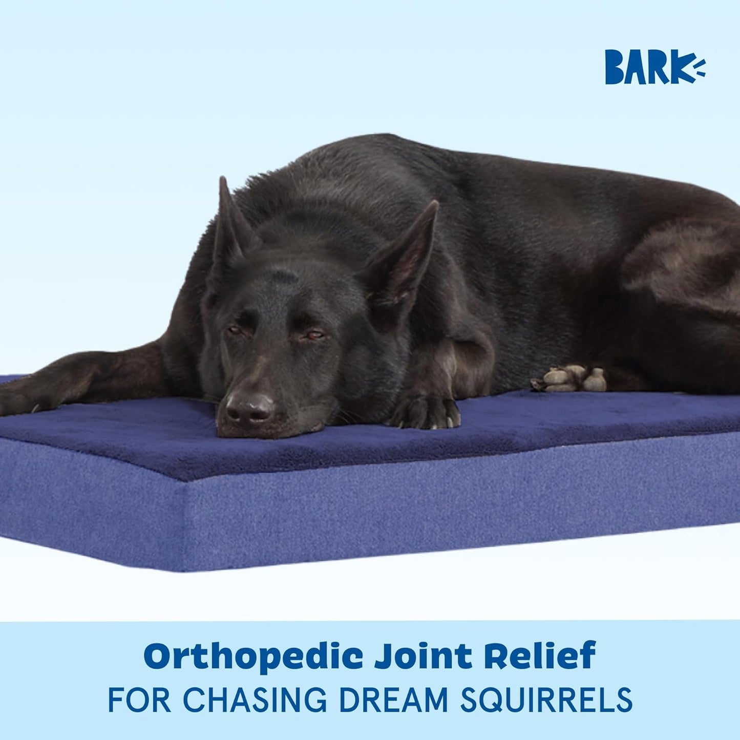 Barkbox Orthopedic Dog Bed with Memory Foam, Premium Comfort for Dogs and Puppies, Dog Bed for Joint Relief and Restful Sleep, Durable and Easy to Clean - Navy, Large