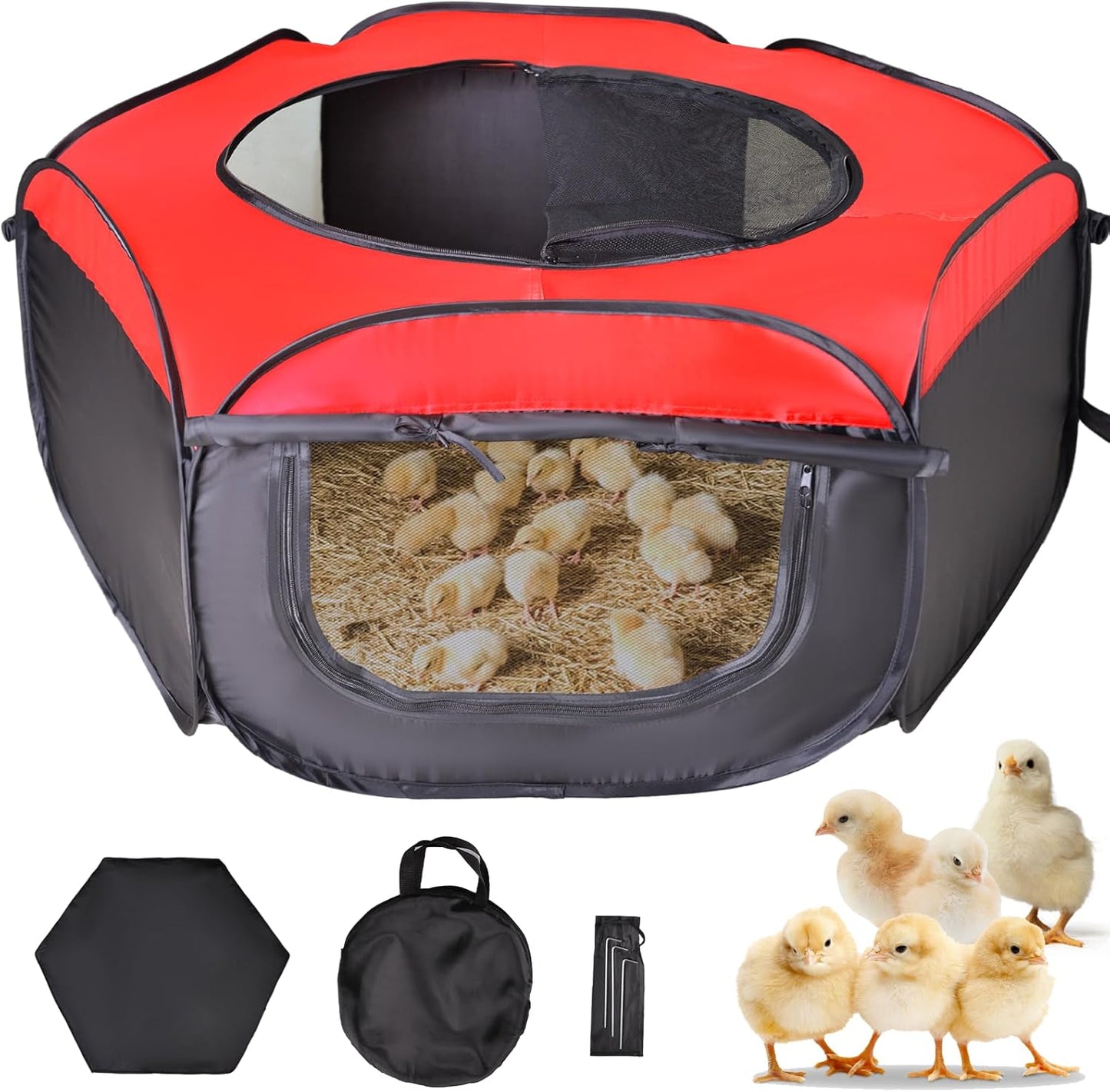 Brooder Box for Chick Starter Kit - Brooder Pen/Baby Chicken Supplies Brooder Box with Ideal Size Brooding Up to 15 Baby Chick, Duck and Quail