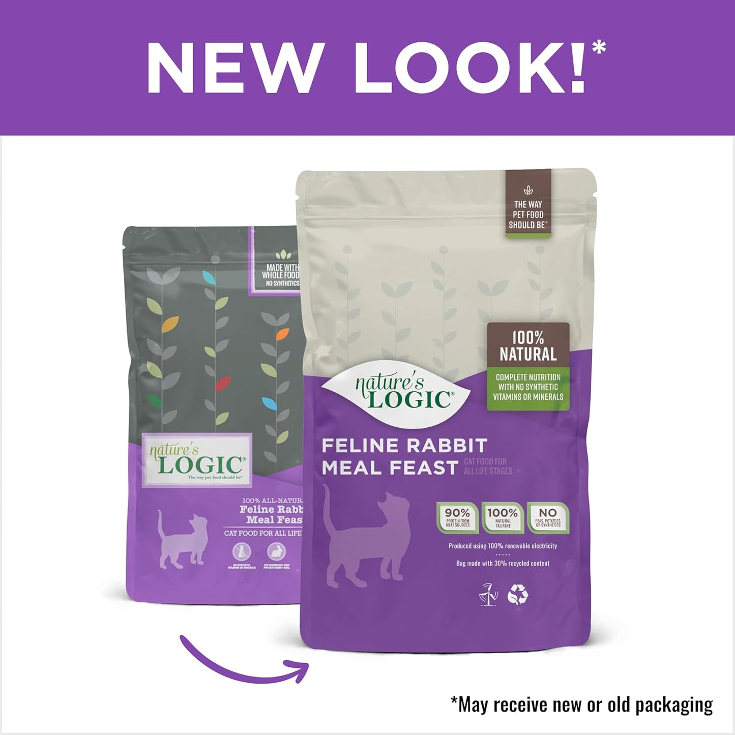 Nature's Logic Feline Chicken Meal Feast Cat Food - High-Protein Dry Food for Cats, 100% Natural Nutrition with Probiotics & Prebiotics - All Life Stages - Rabbit, 7.7lbs