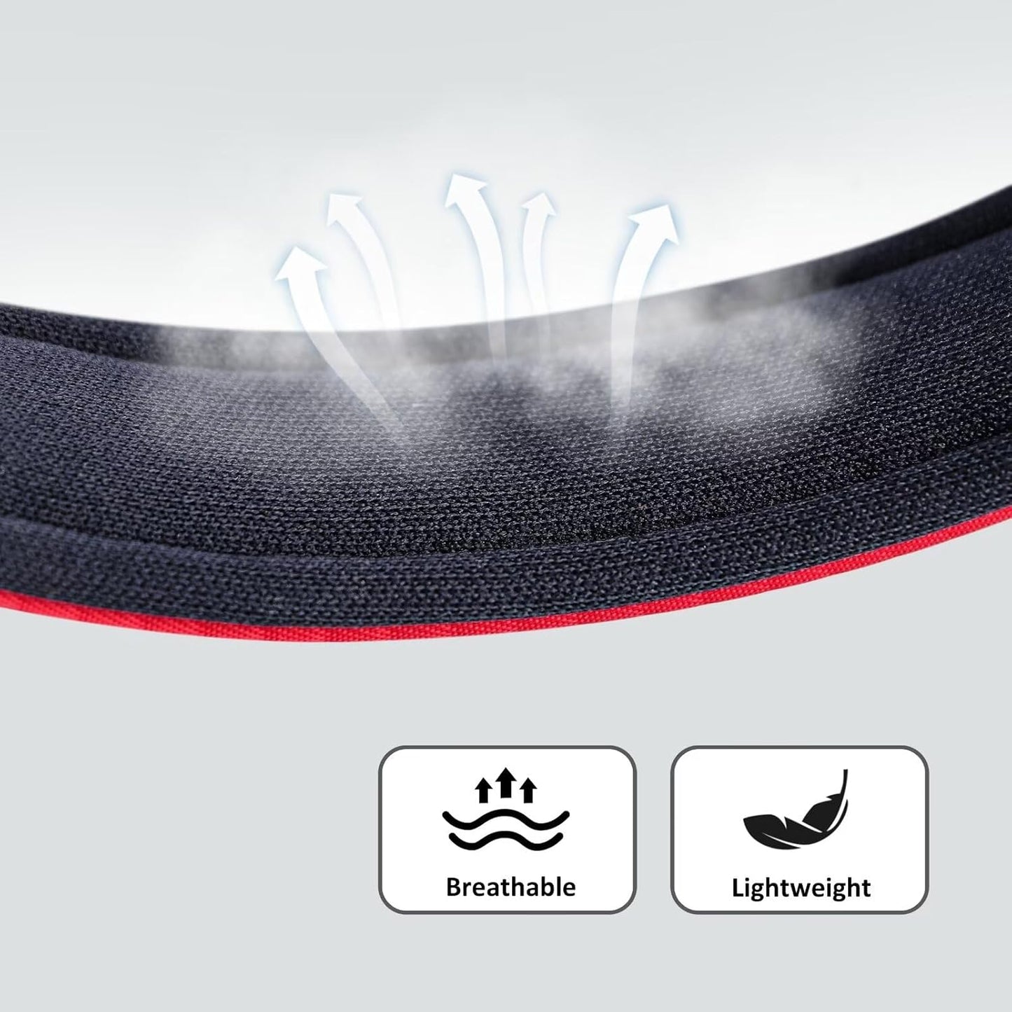 Didog Soft Padded Dog Collars for Small Dogs, Lightweight and Breathable Dog Collar with Metal Buckle for Puppy, Red, S