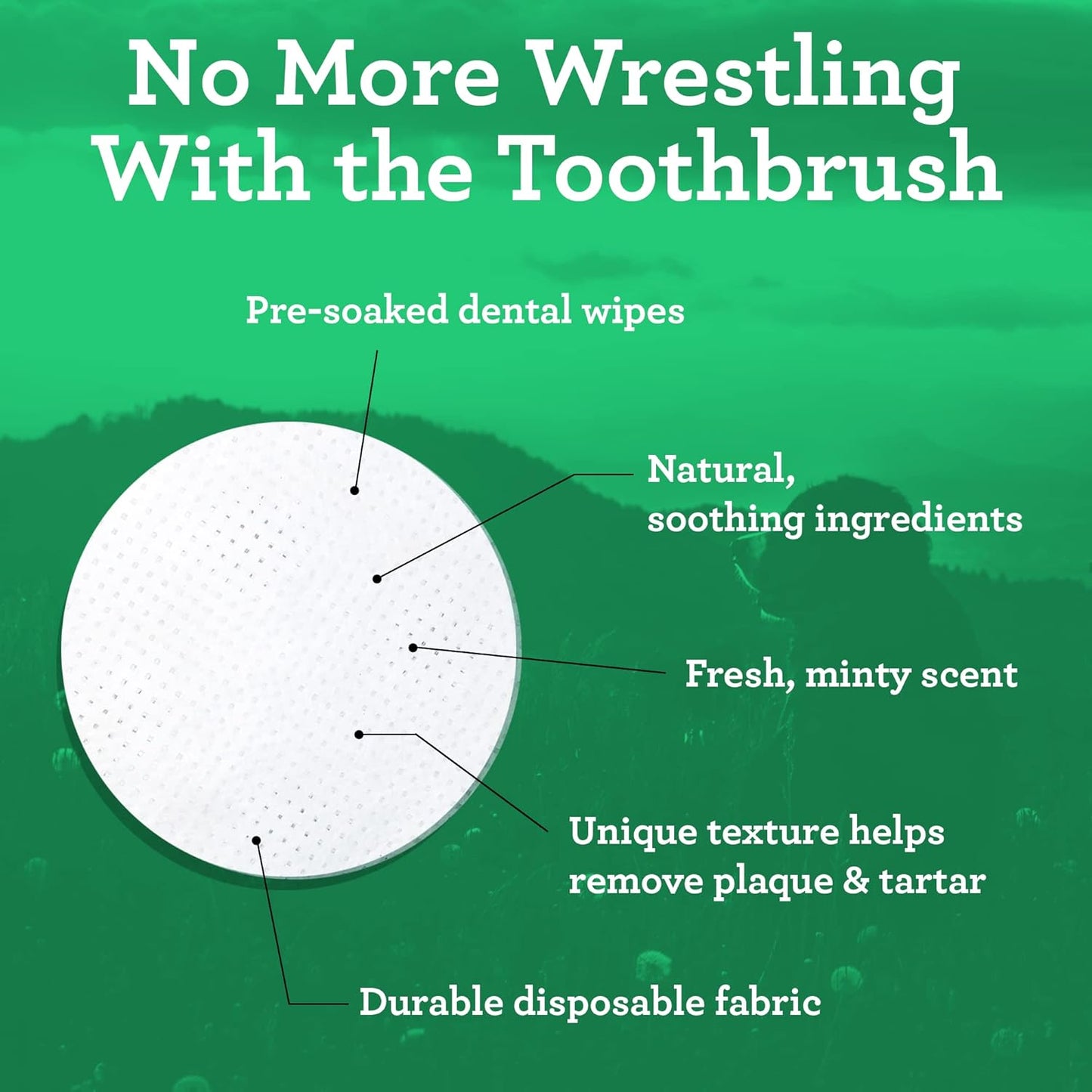 VetPro Complete Dr. Joseph's Advanced Dog Dental Wipes, 50 Count, Easy Teeth Cleaner for Dogs and Cats with Peppermint and Spearmint, Freshens Breath, Reduces Tartar