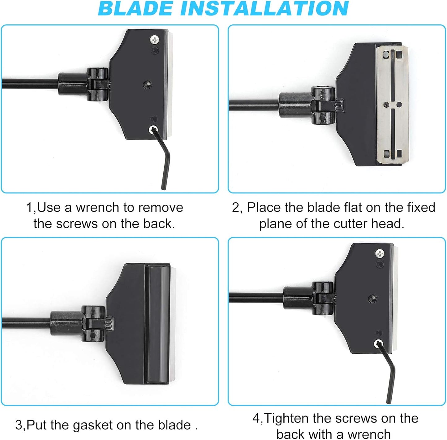 Aquarium Algae Scraper,Aquarium Glass Cleaner,Fish Tank Cleaner, Aquarium Scraper with 10 Blades,26 Inch.