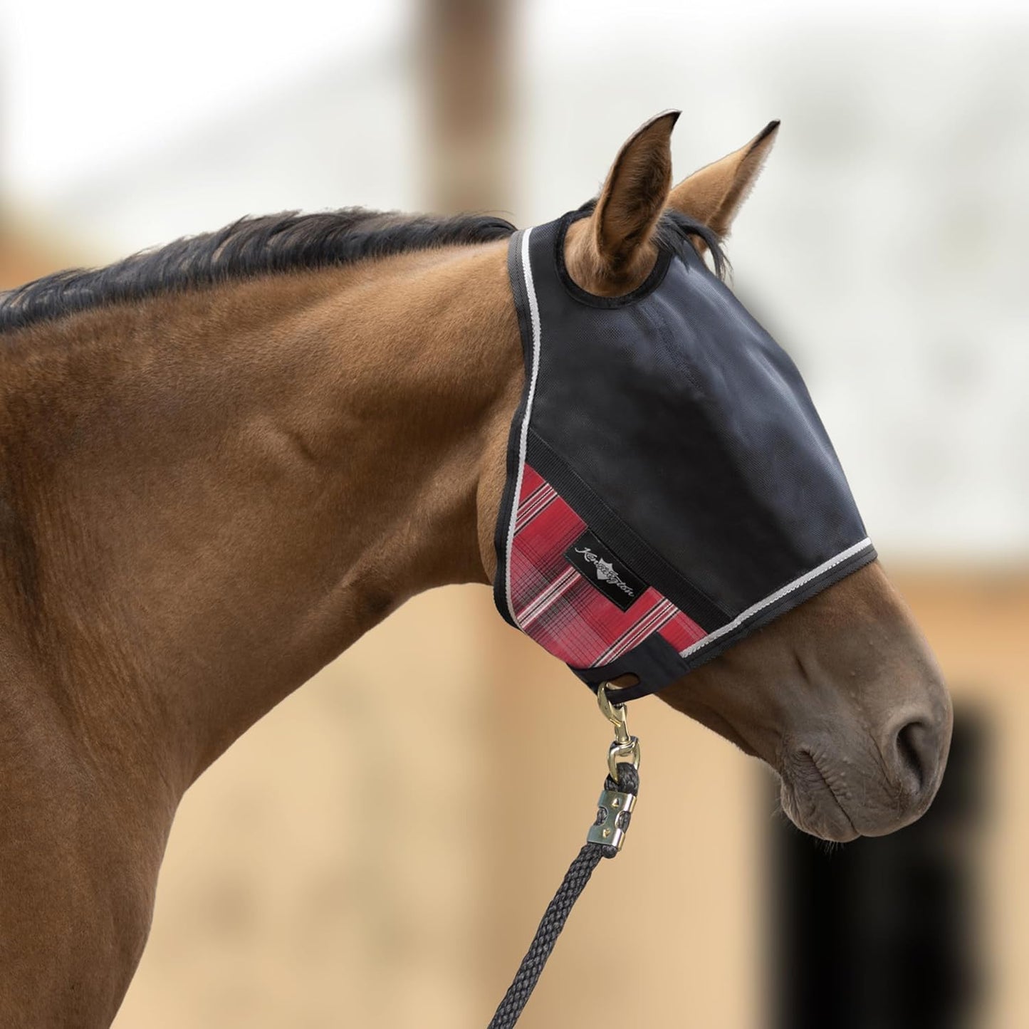 Kensington 90% UV Fly Mask CatchMask UViator - Without Ears & Forelock Freedom Web Trim Size: Medium Color: 165 - Merlot