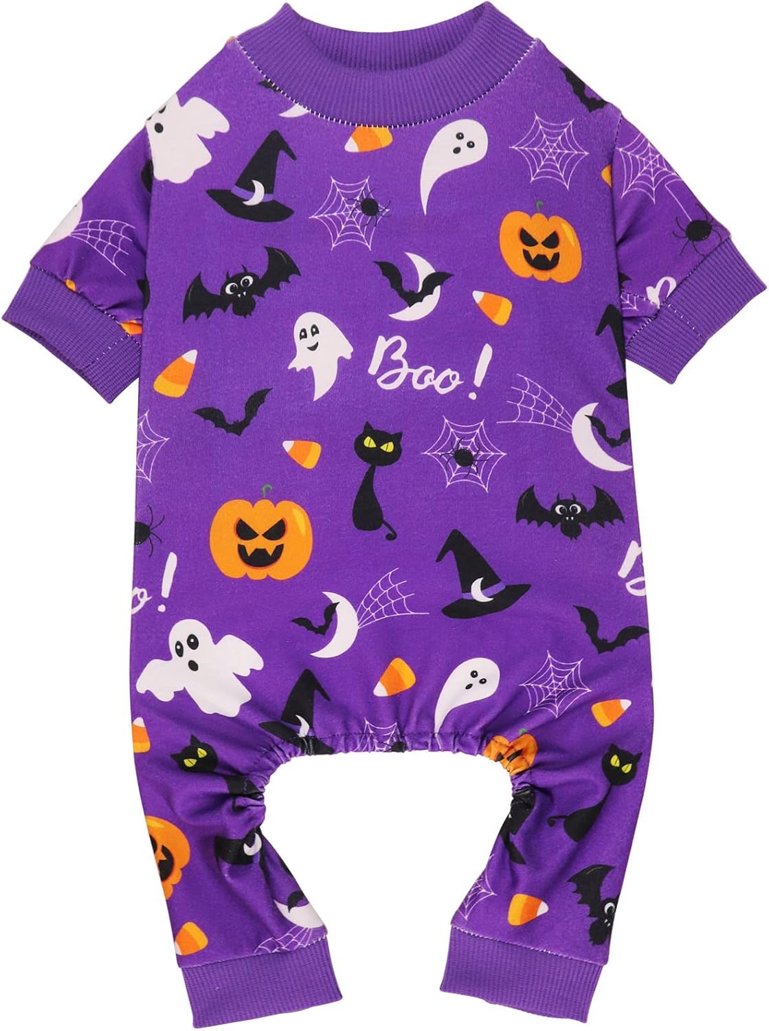 Dog Halloween Pajamas Dog Costumes Pjs Stretchy Funny Costumes Pet Clothes Outfit Pajamas for Small Dogs Puppy Cat(XS)