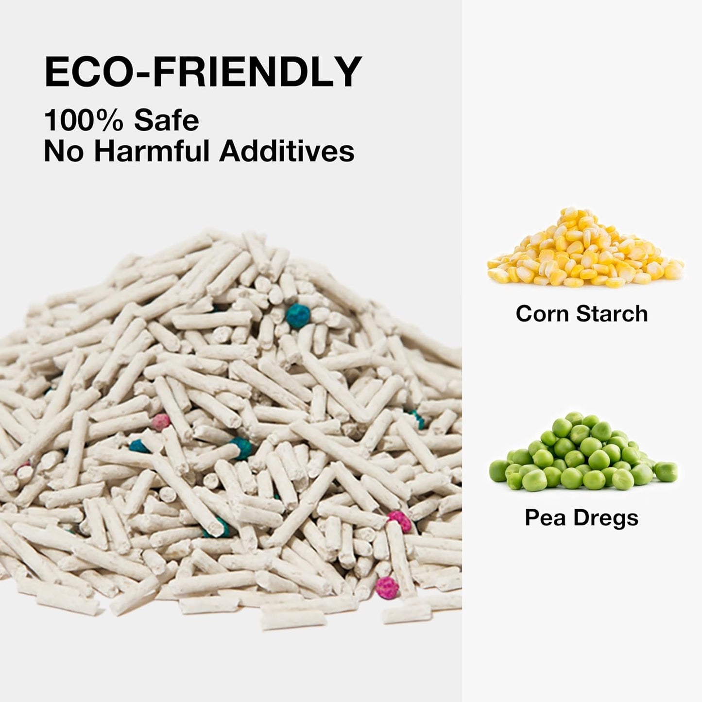 VETRESKA Tofu Cat Litter,Kitty Litter Flushable Strong Clumping Cat Litter Pellets Ultra Absorbent,Dust-Free Tofu Litter,Original(5.5lb×2bags)