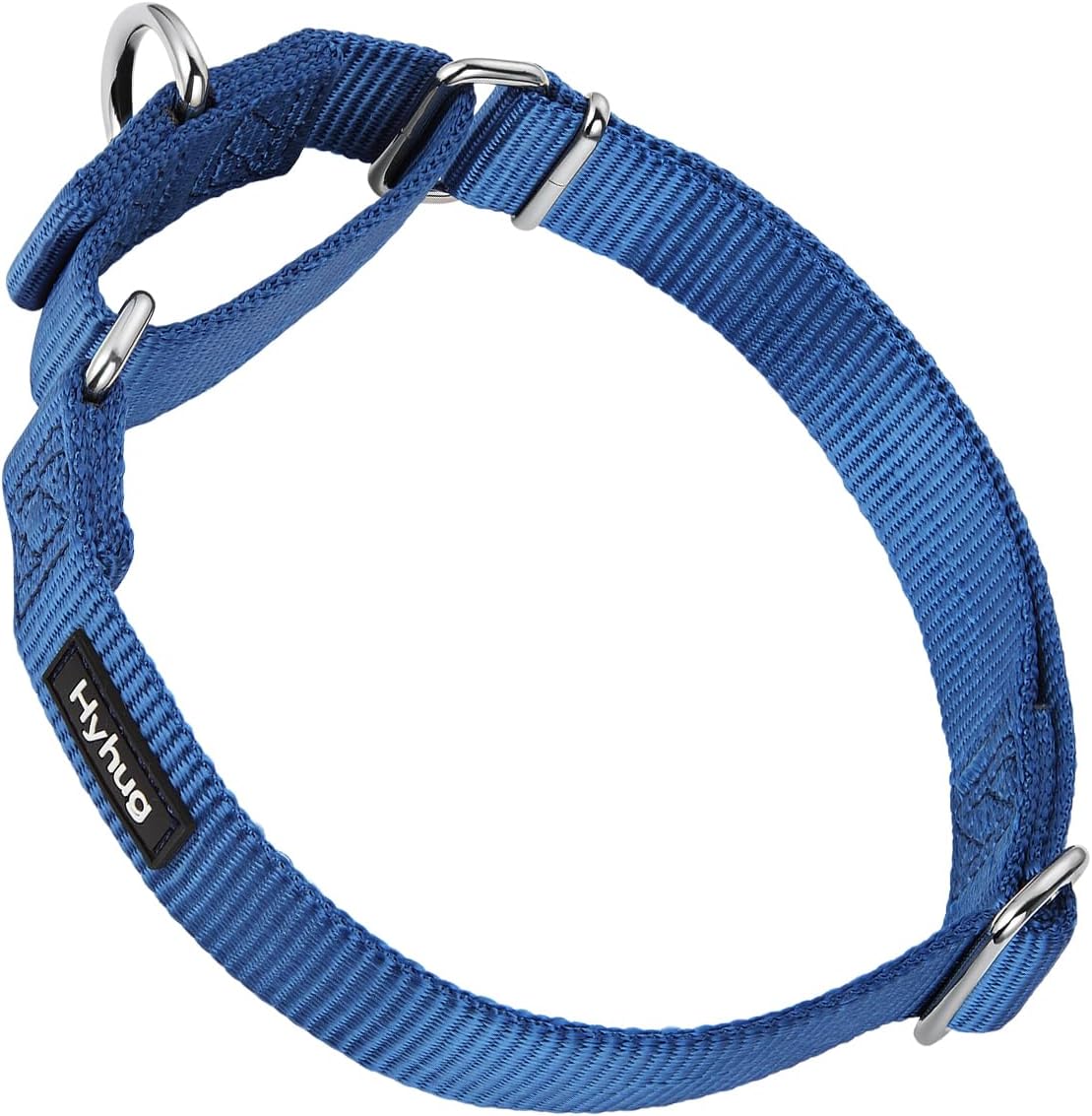Hyhug Pets Premium Upgraded Heavy Duty Nylon Anti-Escape Martingale Collar for Puppy Dogs Comfy and Safe - Professional Training, Daily Use Walking. (Small, Classic Blue)