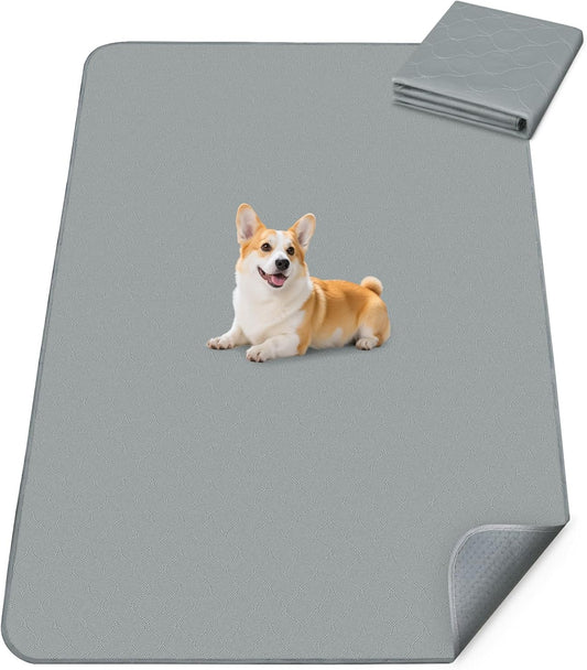 FXW Washable Pee Pads for Dogs, Puppy Pads with Super Absorbent, Specifically Designed for FXW Rollick/Homeplus 32inch 6 Panels Dog Playpen, 72" × 43" Rectangle, Gray, 1 Pack