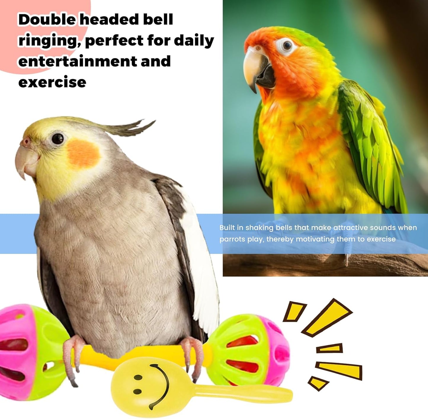 23 Pieces Bird Toys-Bird Toys for Parakeets, Suitable Budgies Cockatiels Lovebird Monk Parakeet Amazon Parrot Sun Conure