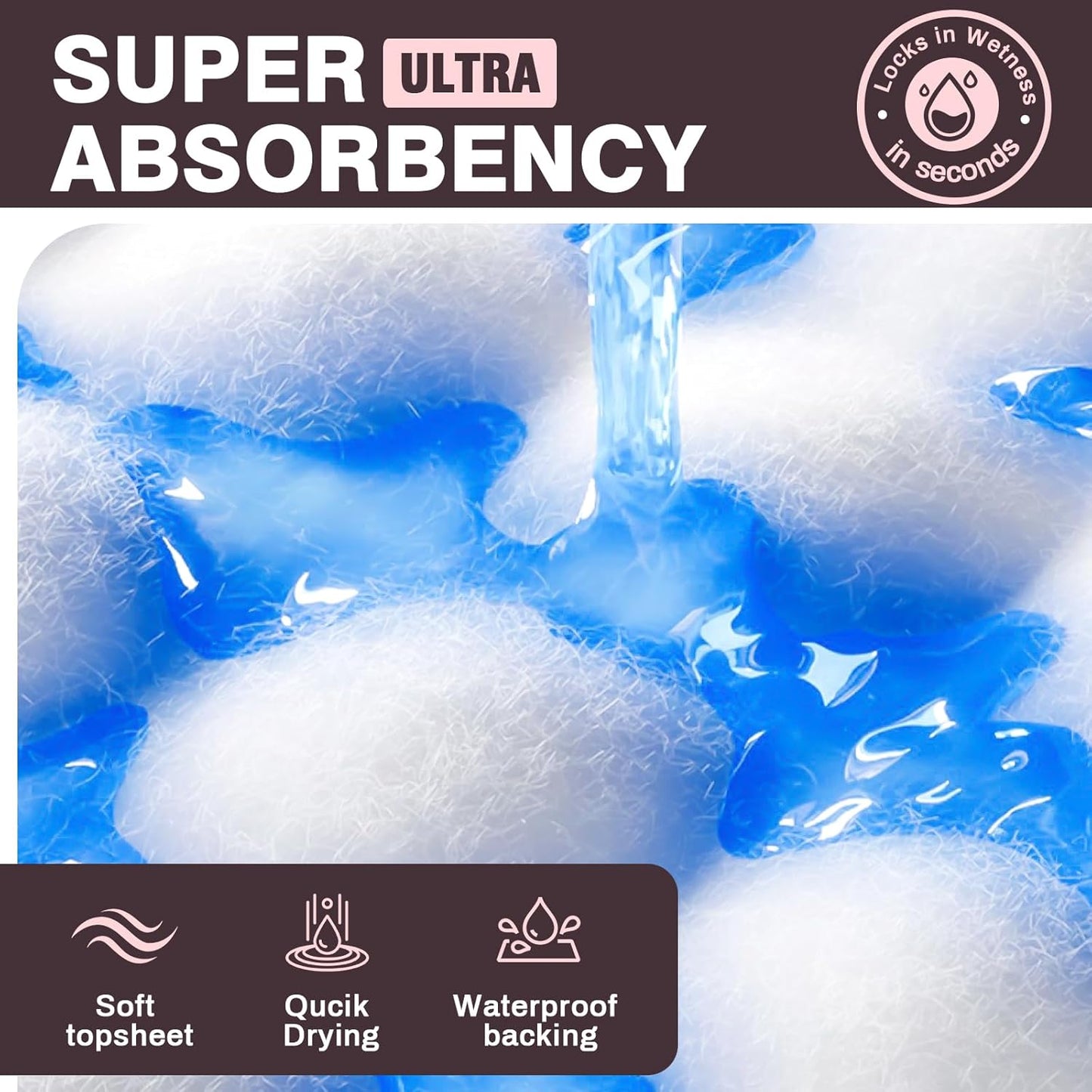 MKISS Heavy Duty Incontinence Underpads, 36" x 44", 40 Count-Super Absorbent Disposable Bed Pads, Tear-Resistant Chucks Pads for Adults, Kids, Elderly and Home Care