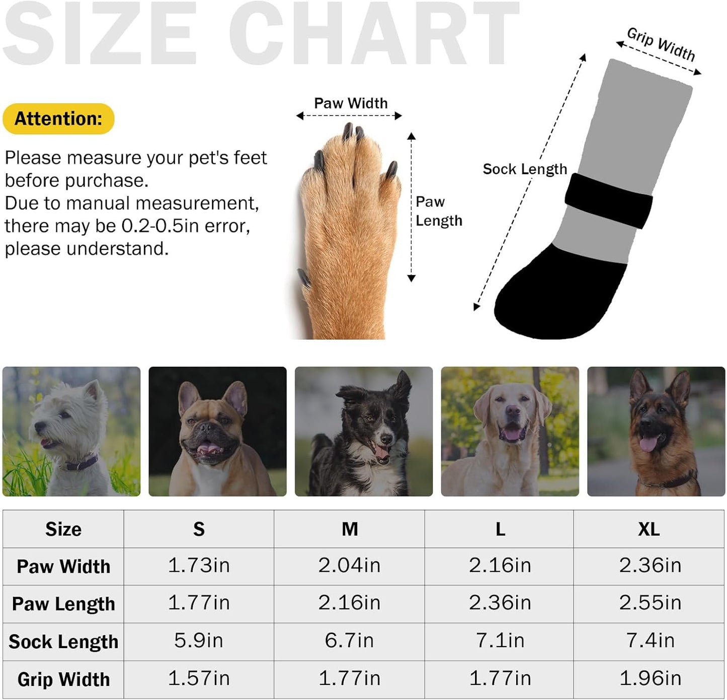 SCENEREAL Anti Slip Dog Boots & Paw Protectors for Hardwood Floor, Extended Dog Socks to Prevent Licking Paws, Waterproof Pet Snow Rain Shoe for Winter Small Puppy Senior Dogs, Pink S