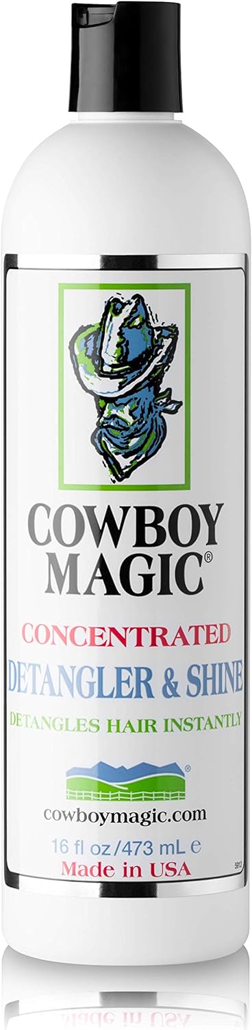 Cowboy Magic Shampoo + Conditioner + Detangler & Shine 16 Ounce each With Silk Panthenol and Honey Great For Horse, Humans, And Dogs Too Silky Coats And Hair