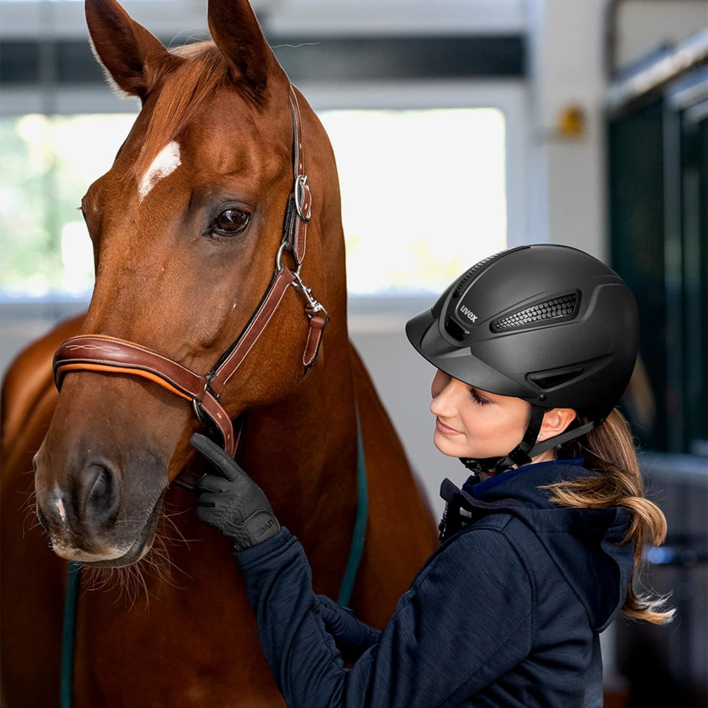 uvex perfexxion II Horse Riding Helmet for Women & Men, Anthracite - Adjustable & Excellent Ventilated Helmet