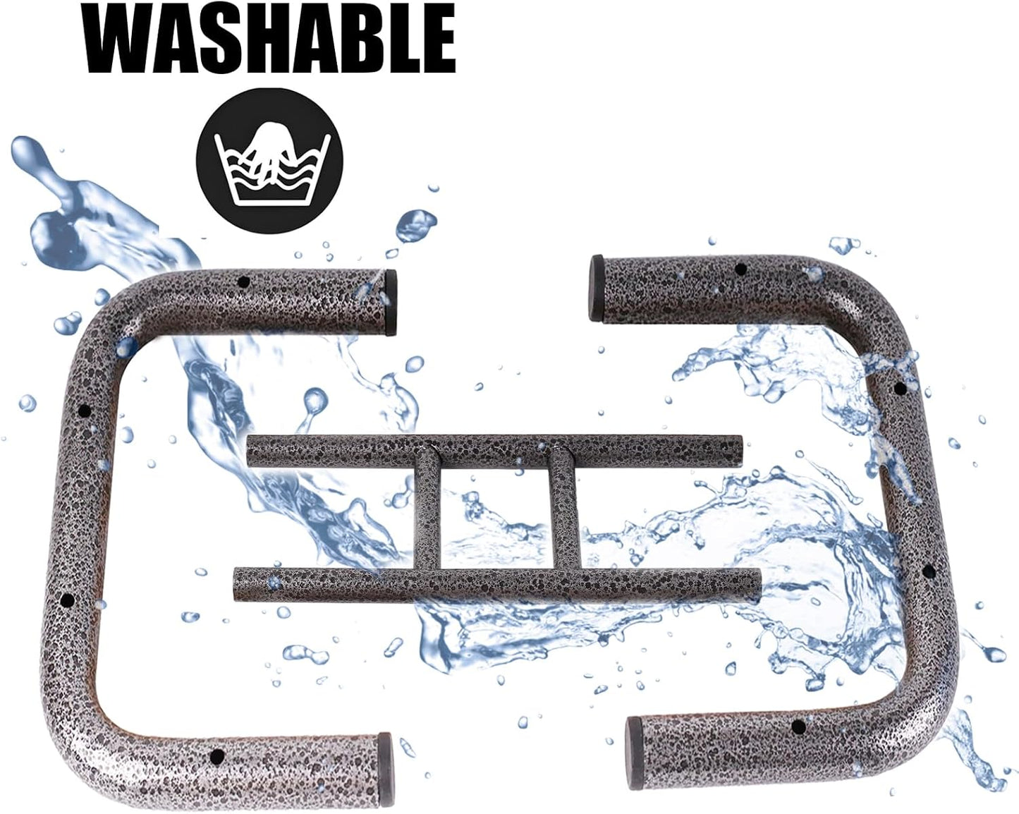 Metal Ladder Large Bird Training Perch for Fun and Exercising, No Tool Quick Install Heavy-Duty Rustproof Table Training Perch with Wooden Bars for African Grey Macaw Amazon Parrot