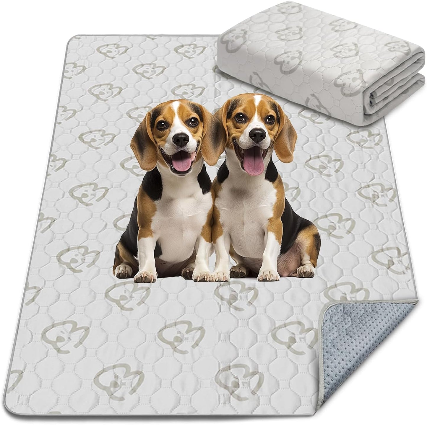 FXW Washable Pee Pads for Dogs, Puppy Pads with Super Absorbent, Specifically Designed for 42inch Cages, 41" × 27" Rectangle, Khaki, 1 Pack